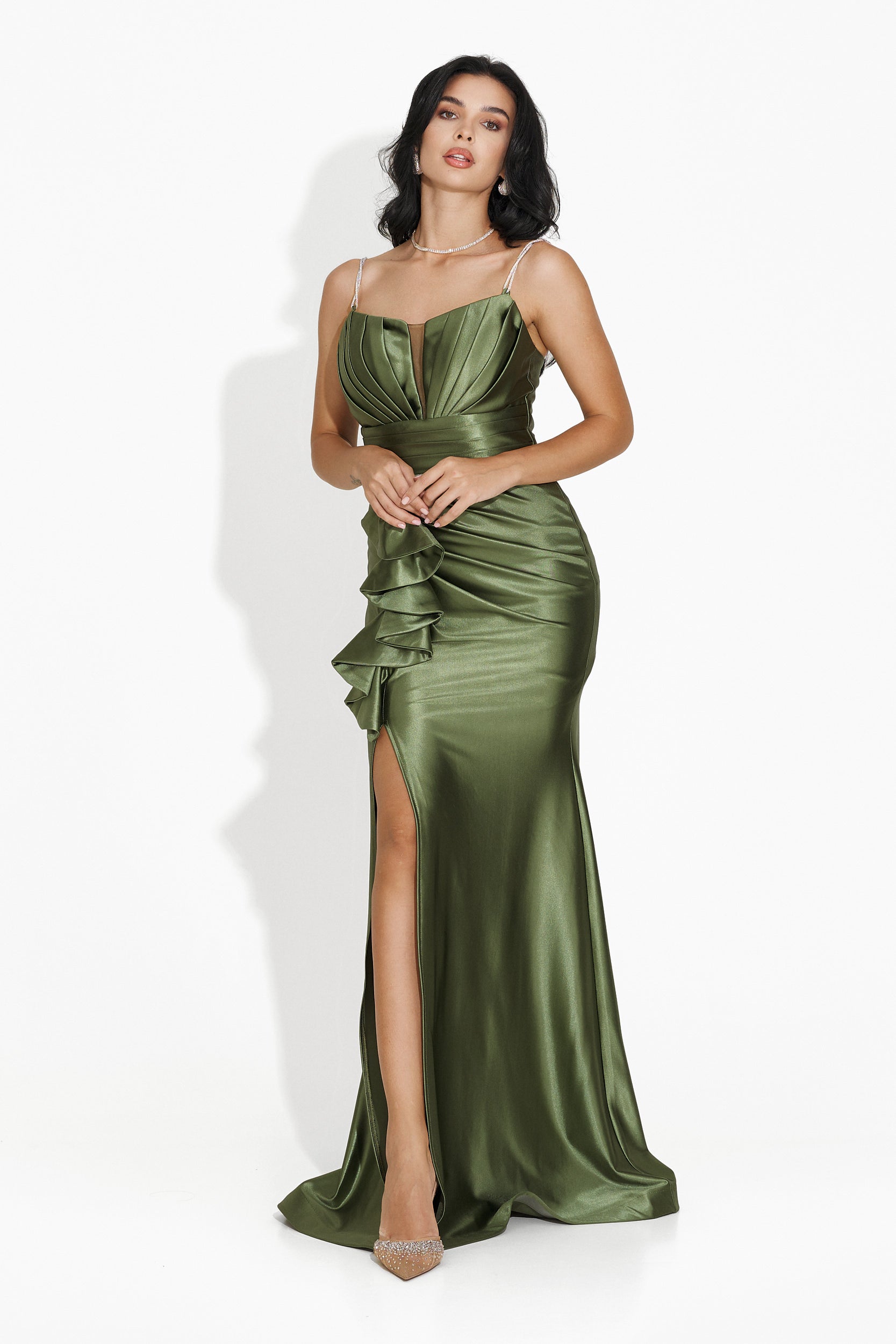 Long green dress for women Lauria Bogas