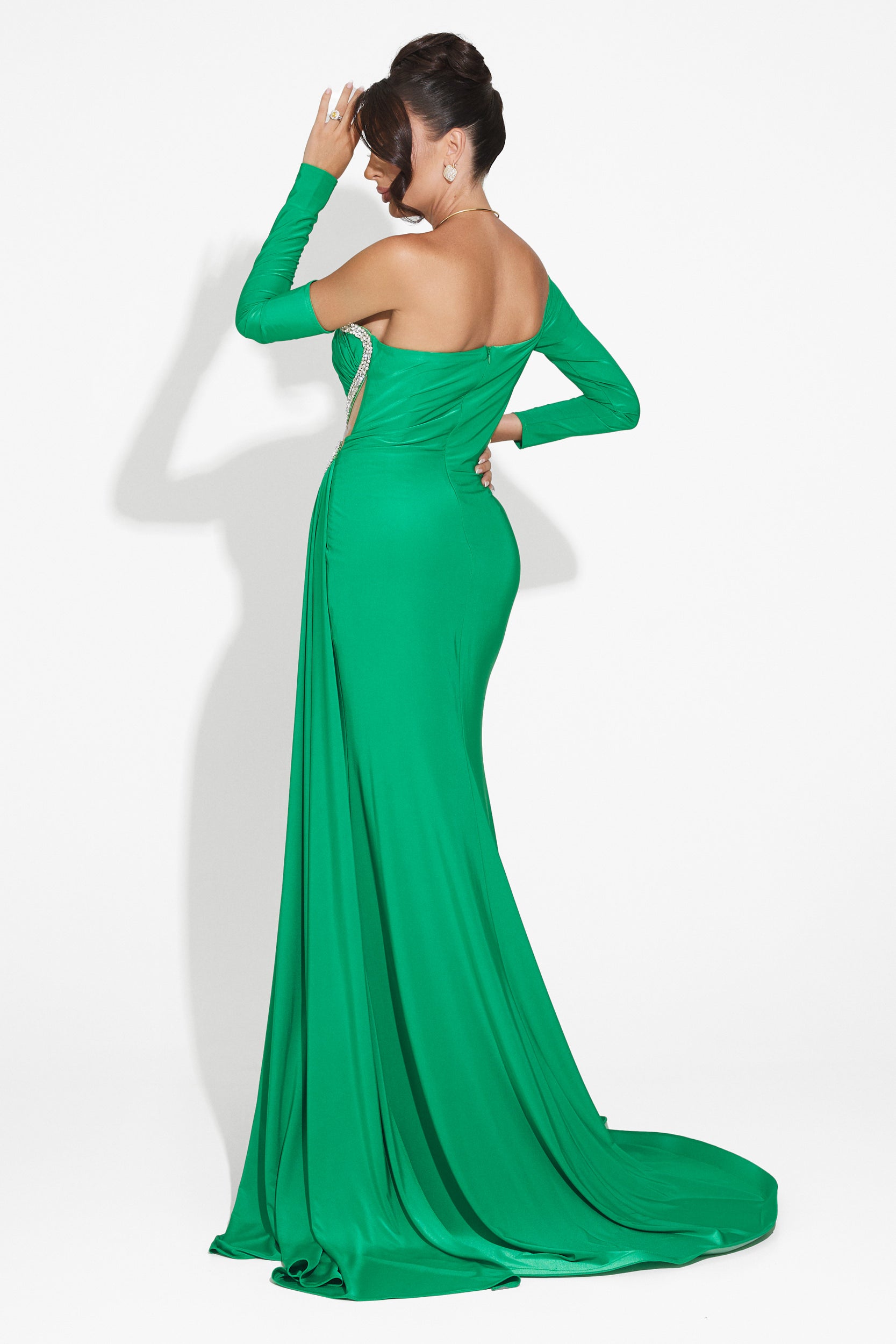 Rochie dama lunga verde Liatha Bogas