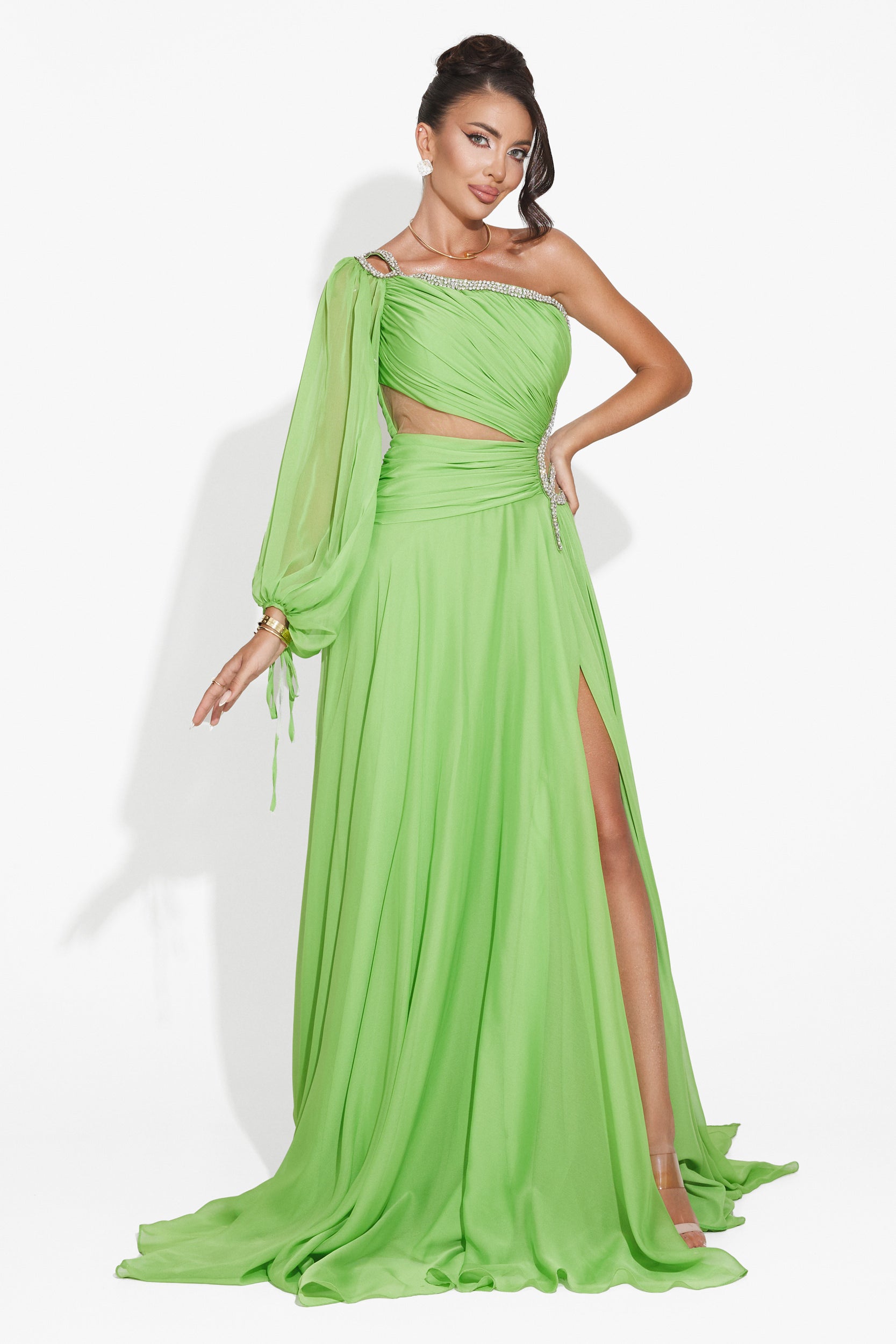 Rochie dama lunga verde Mariposa Bogas