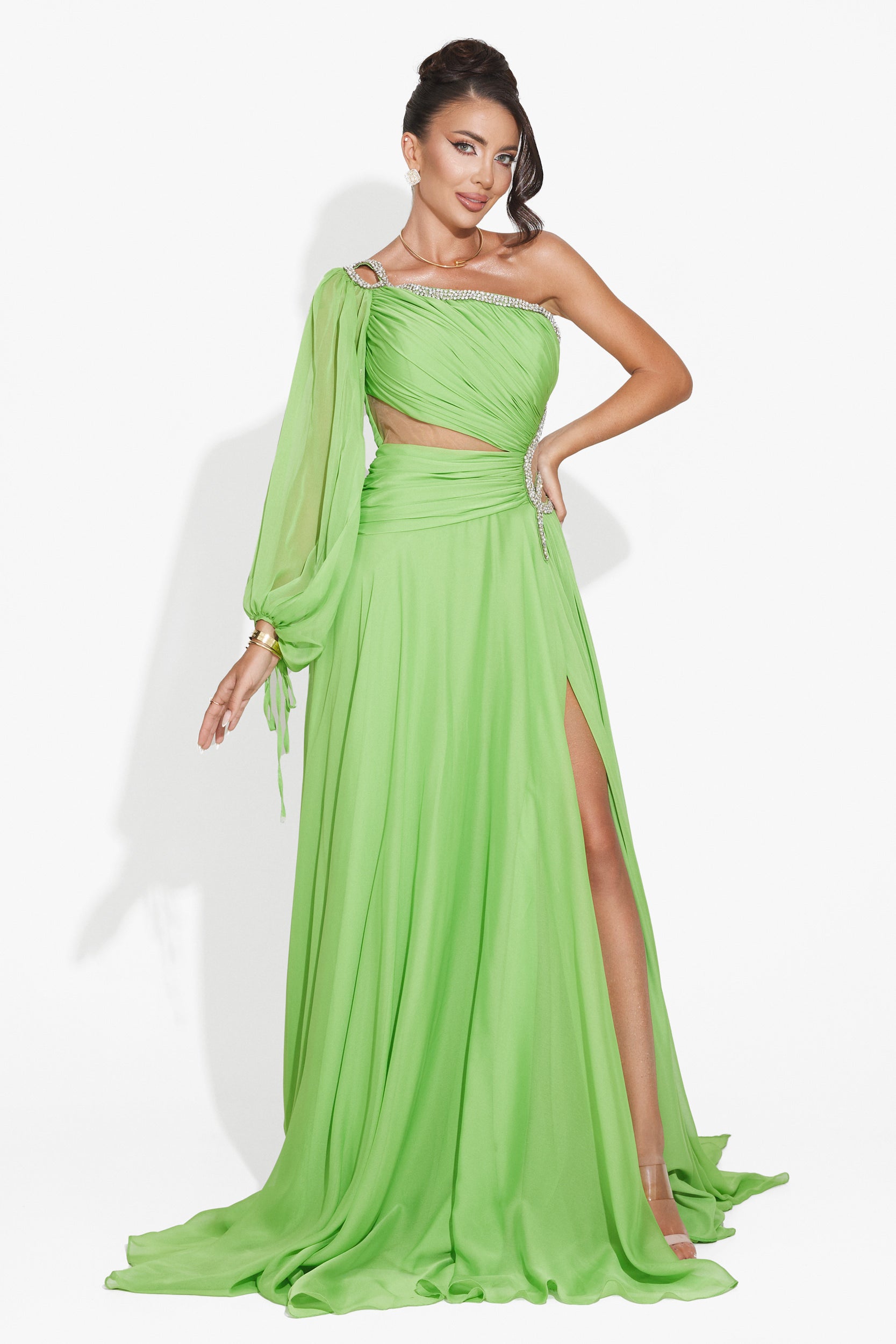 Rochie dama lunga verde Mariposa Bogas