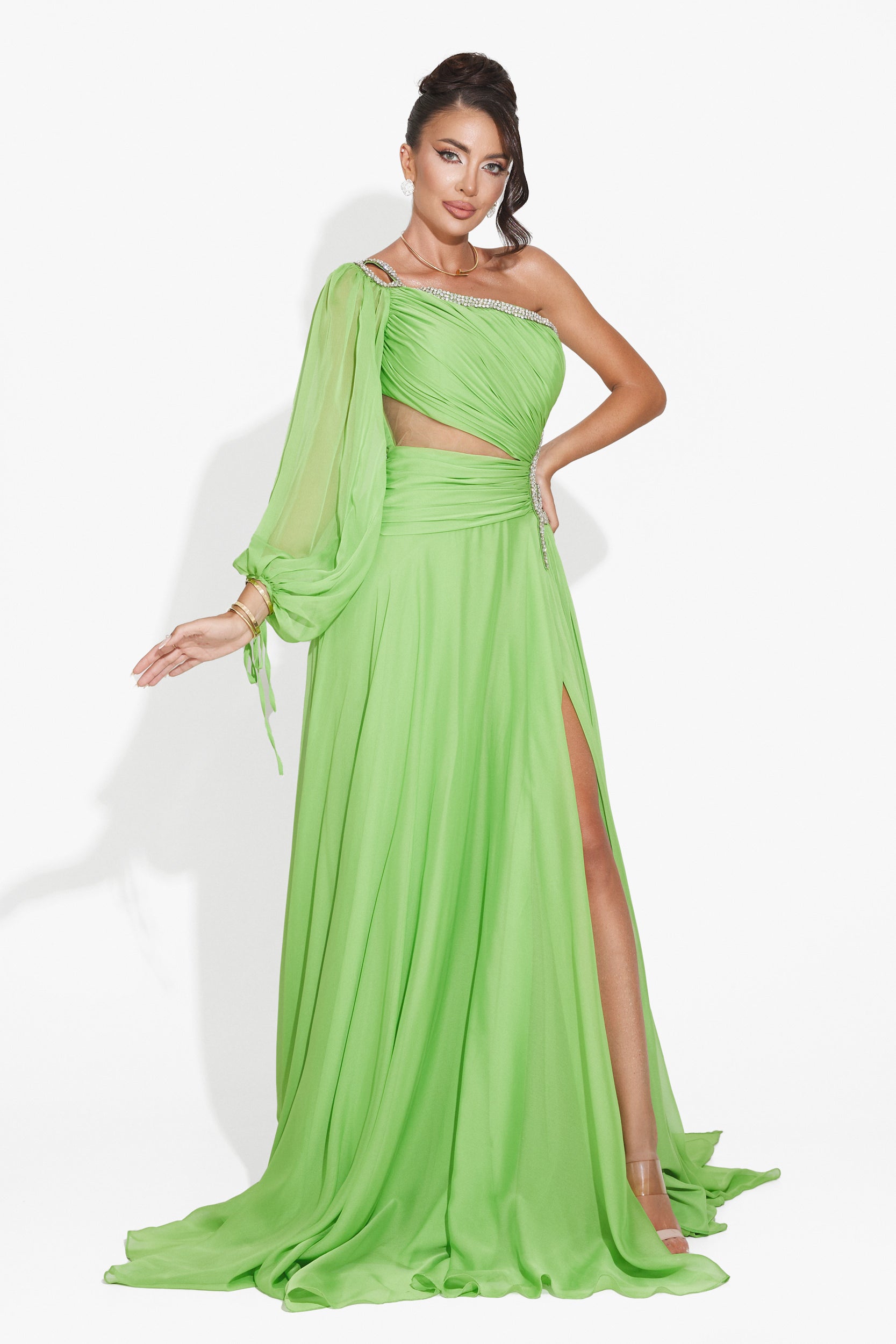 Rochie dama lunga verde Mariposa Bogas