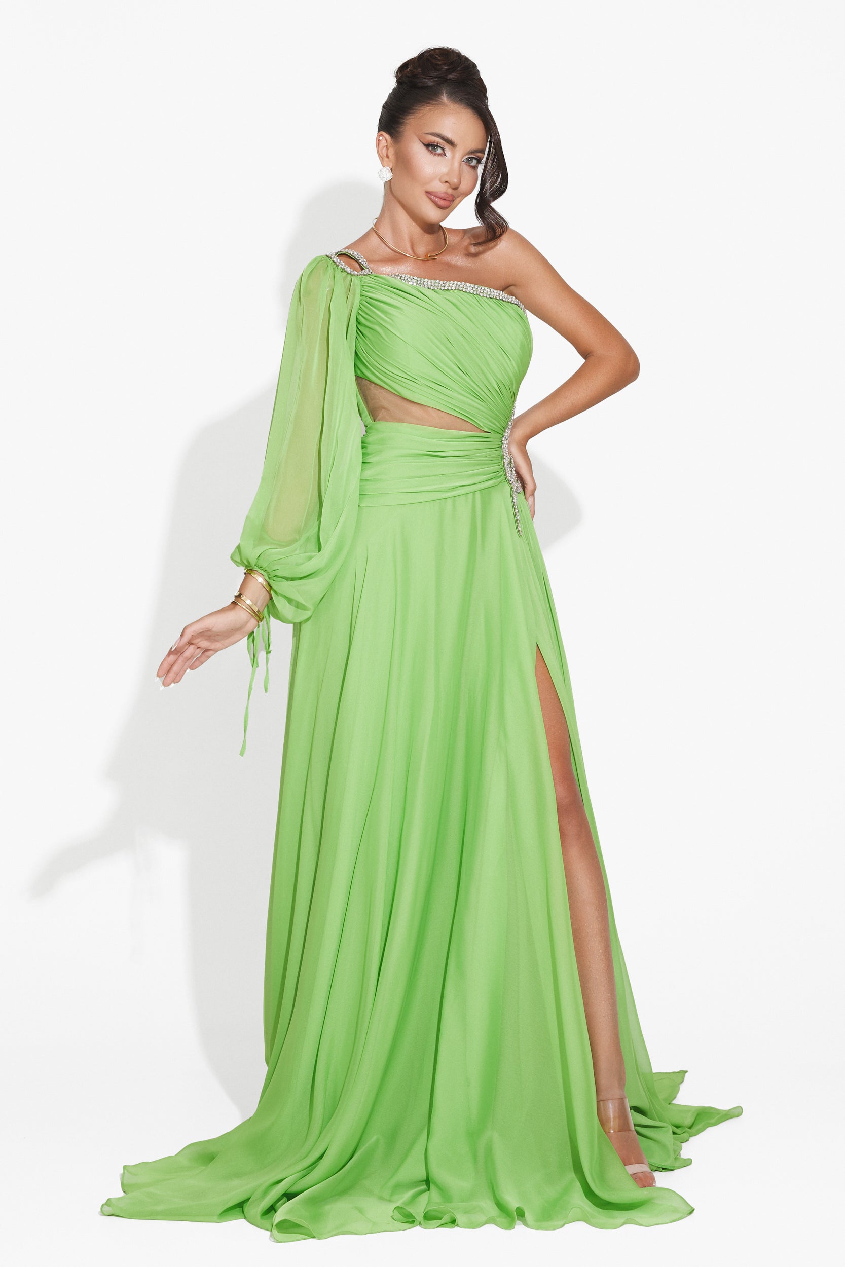 Long green dress for women Mariposa Bogas