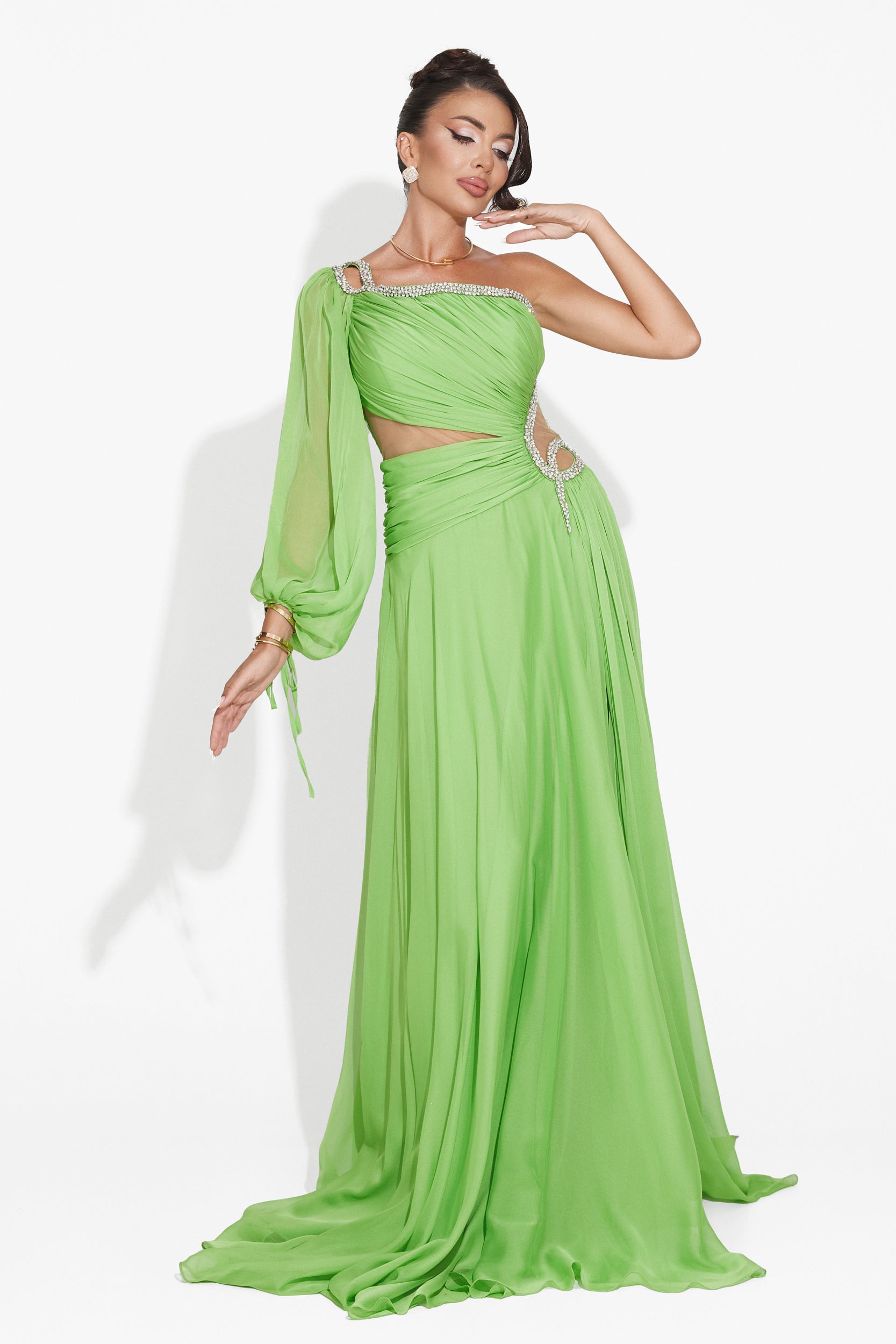 Rochie dama lunga verde Mariposa Bogas