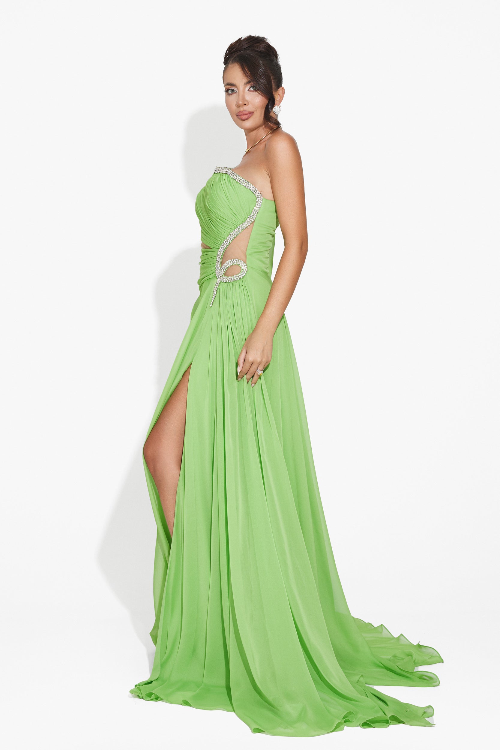 Rochie dama lunga verde Mariposa Bogas