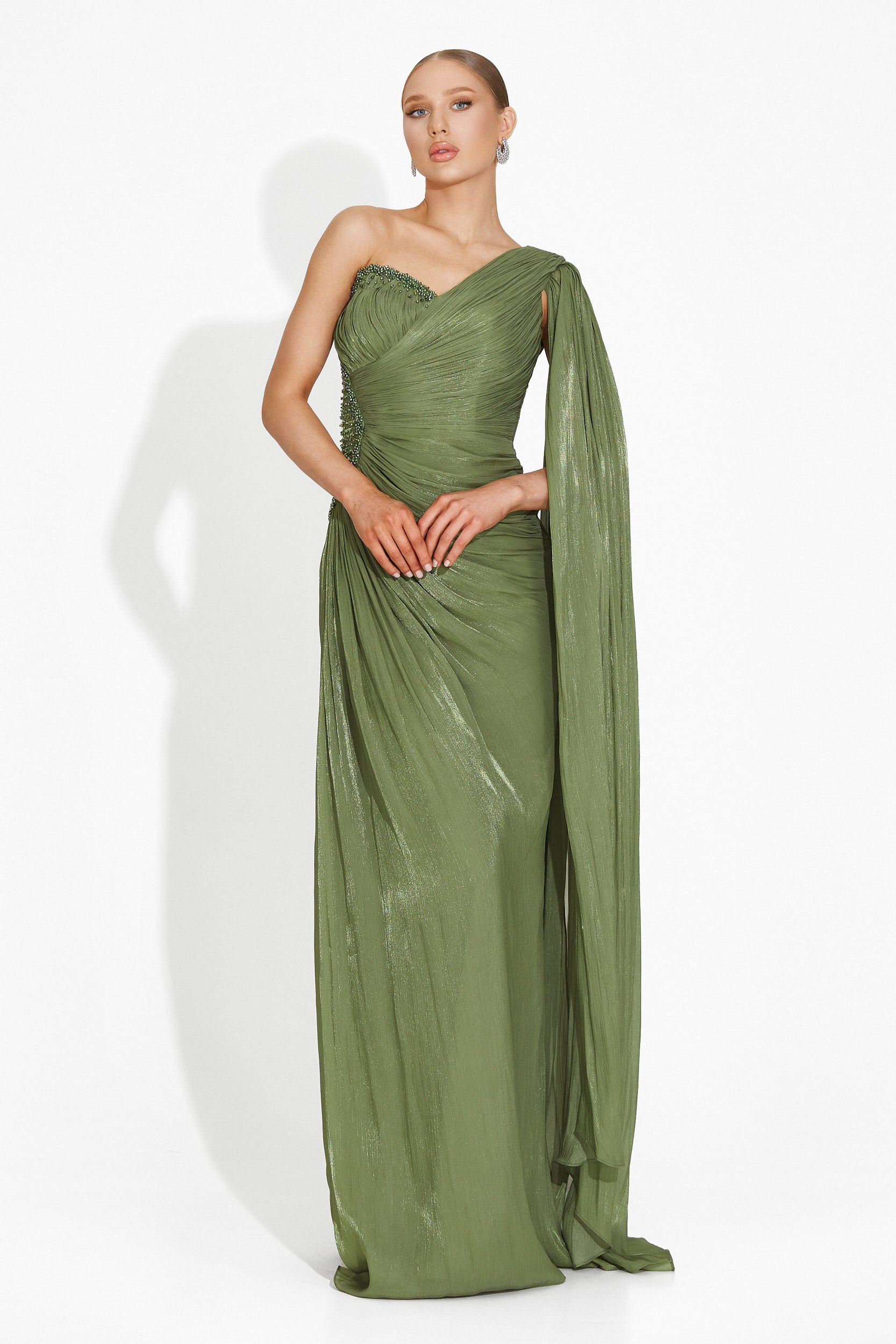 Rochie dama lunga verde Rosamona Bogas