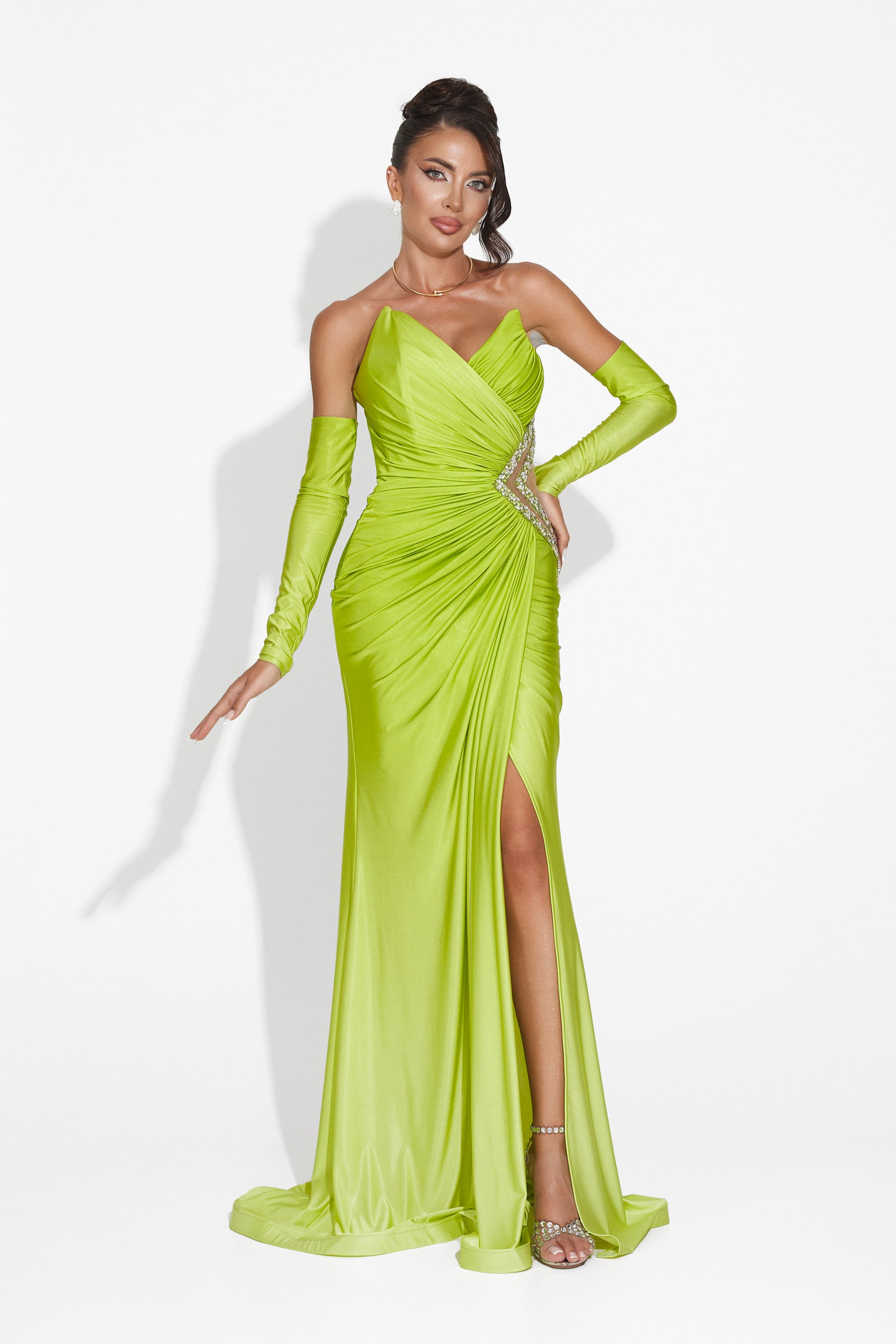 Rochie dama lunga verde Zeinas Bogas