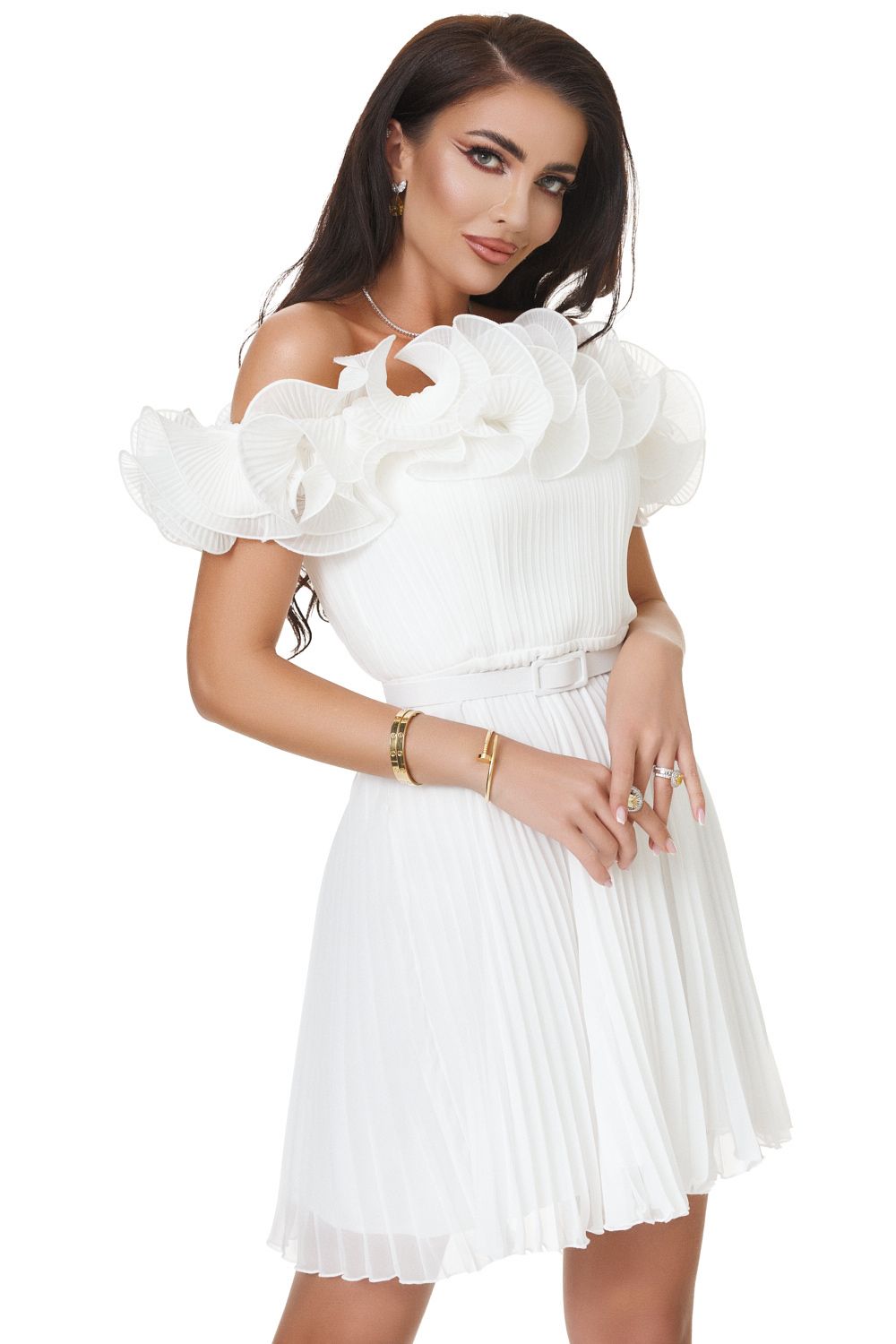 Ladies' short dress white Richiana Bogas