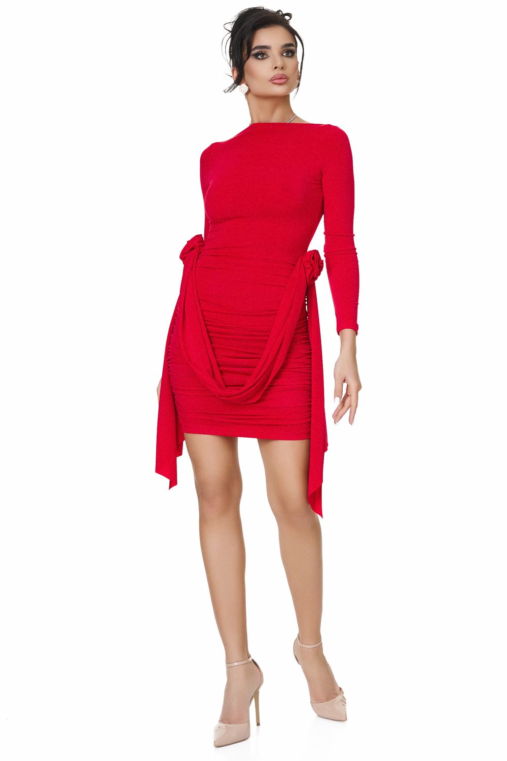 Short red lady dress Vesia Bogas