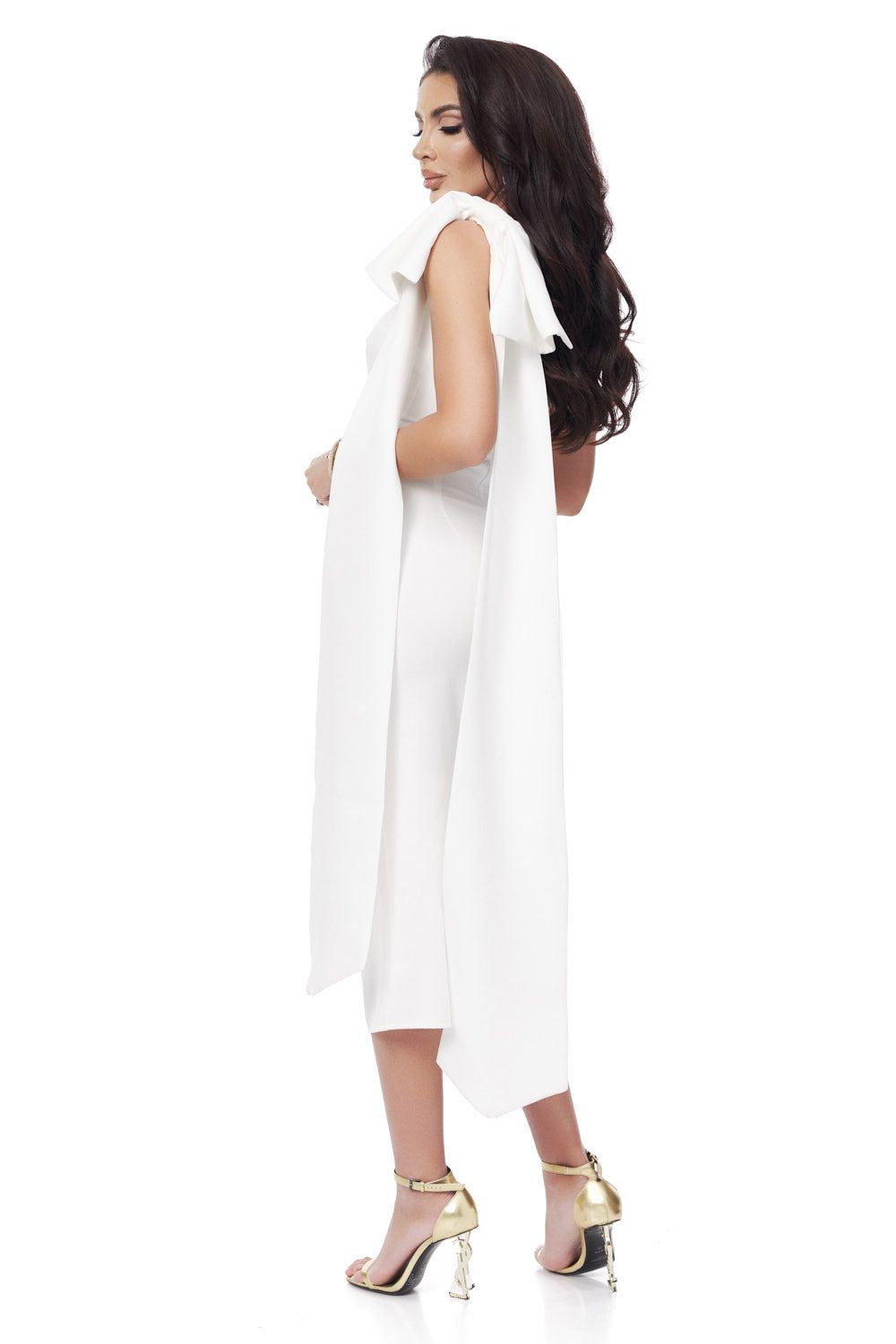 Marieke Bogas white fabric midi dress