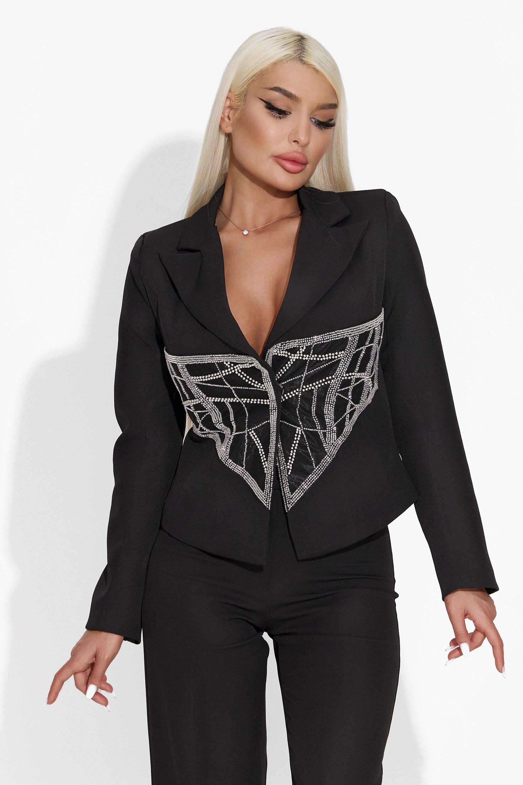 Elegant black women's blazer Adyson Bogas