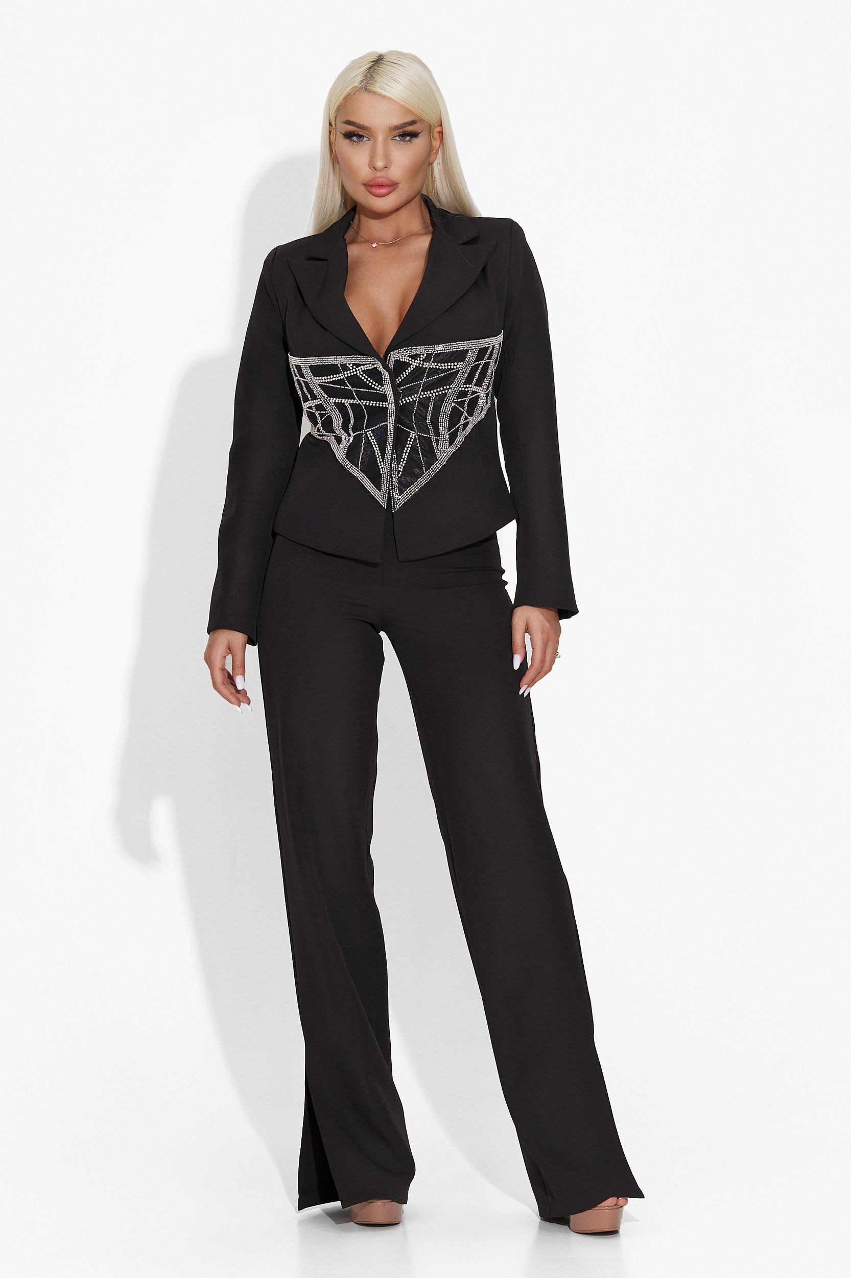 Elegant black women's blazer Adyson Bogas