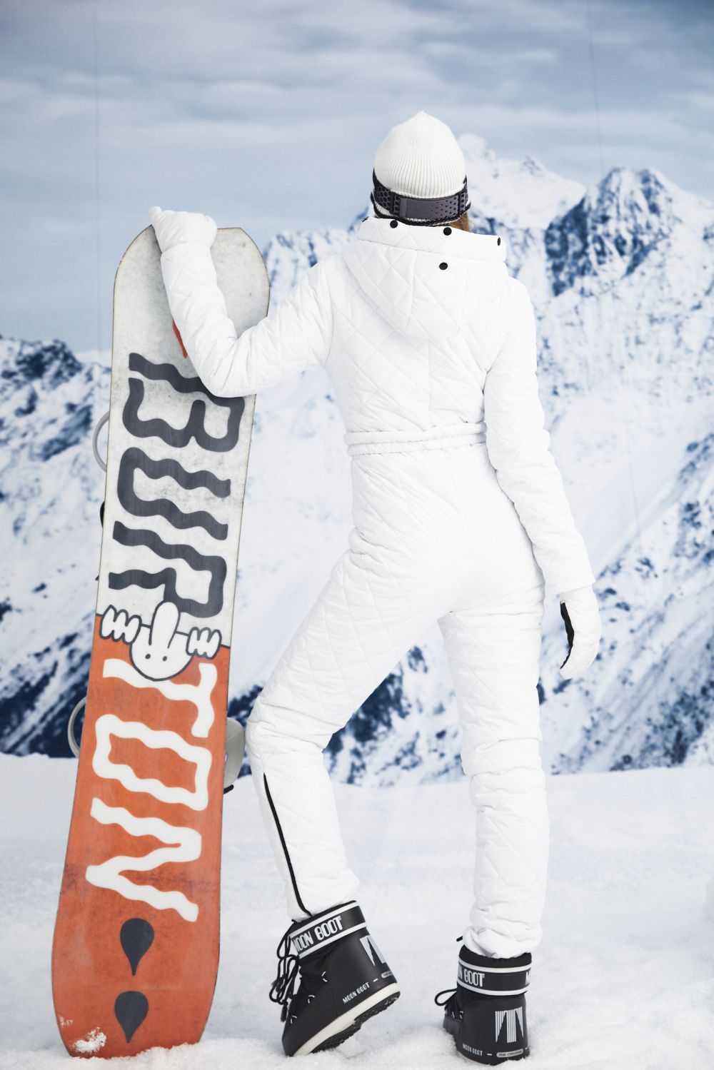 Yvels Bogas white casual ski overalls
