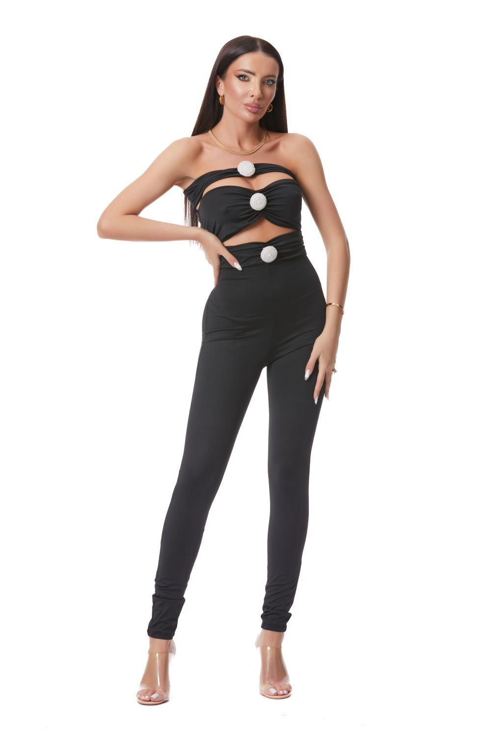 Stefaan Bogas elegant black women's jumpsuit