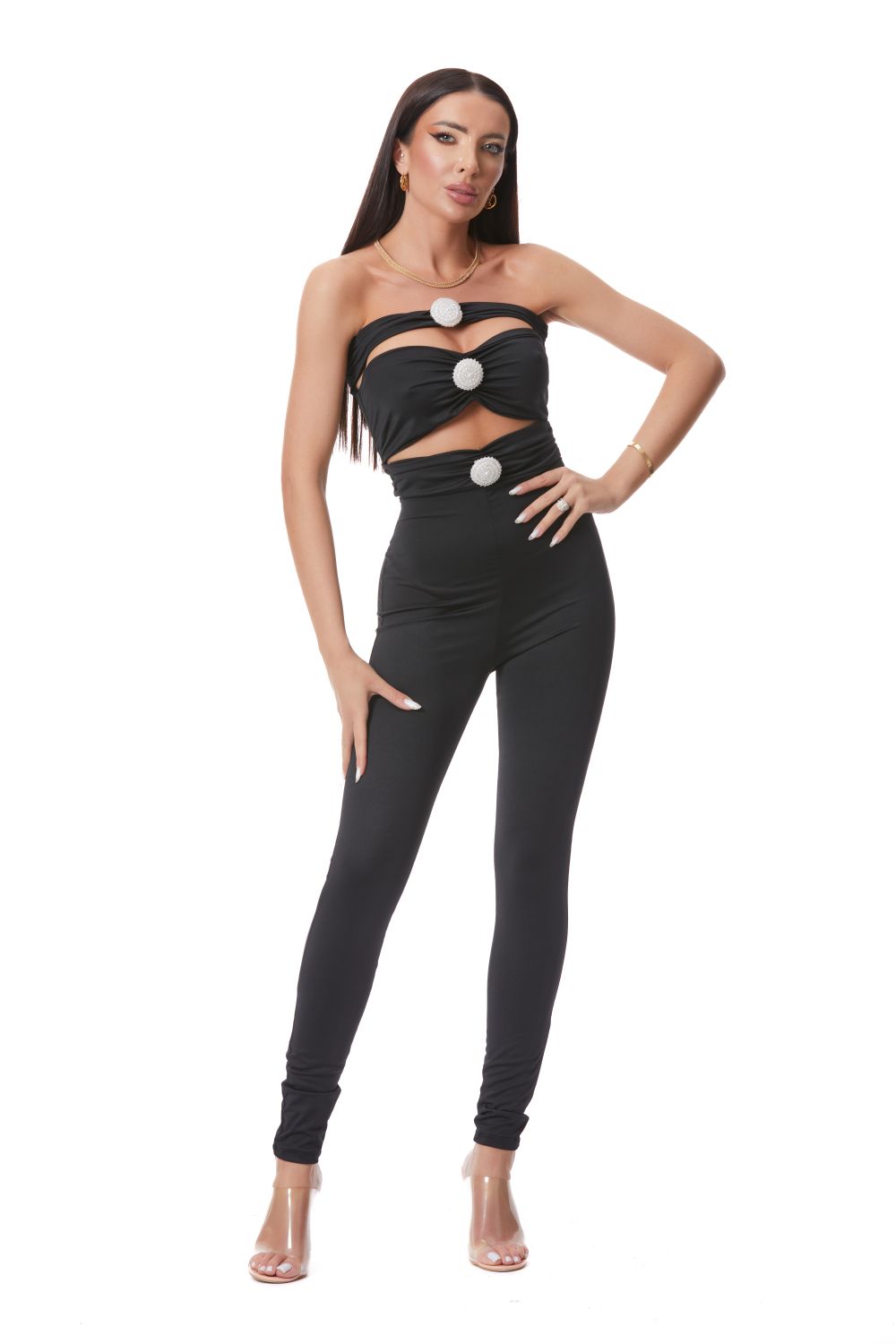 Stefaan Bogas elegant black women's jumpsuit