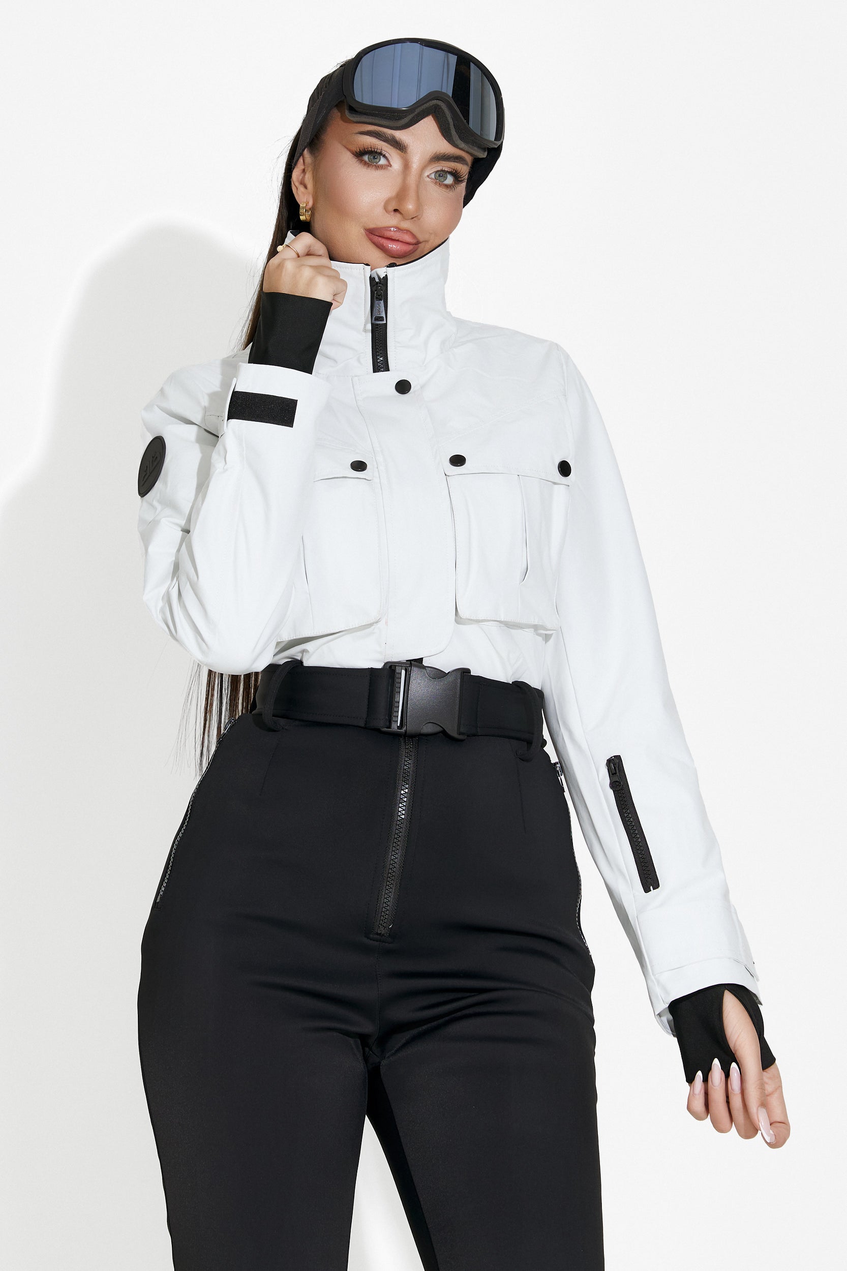 Whizy Bogas white and black casual ski overalls