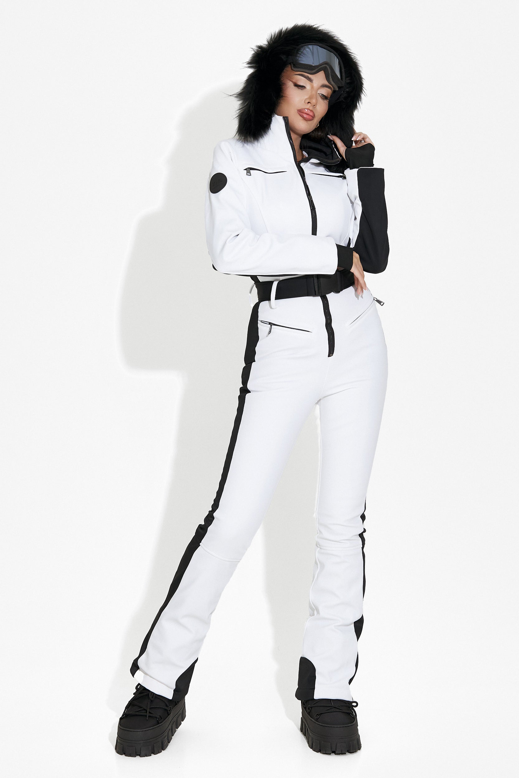 Chery Bogas white casual ski overalls