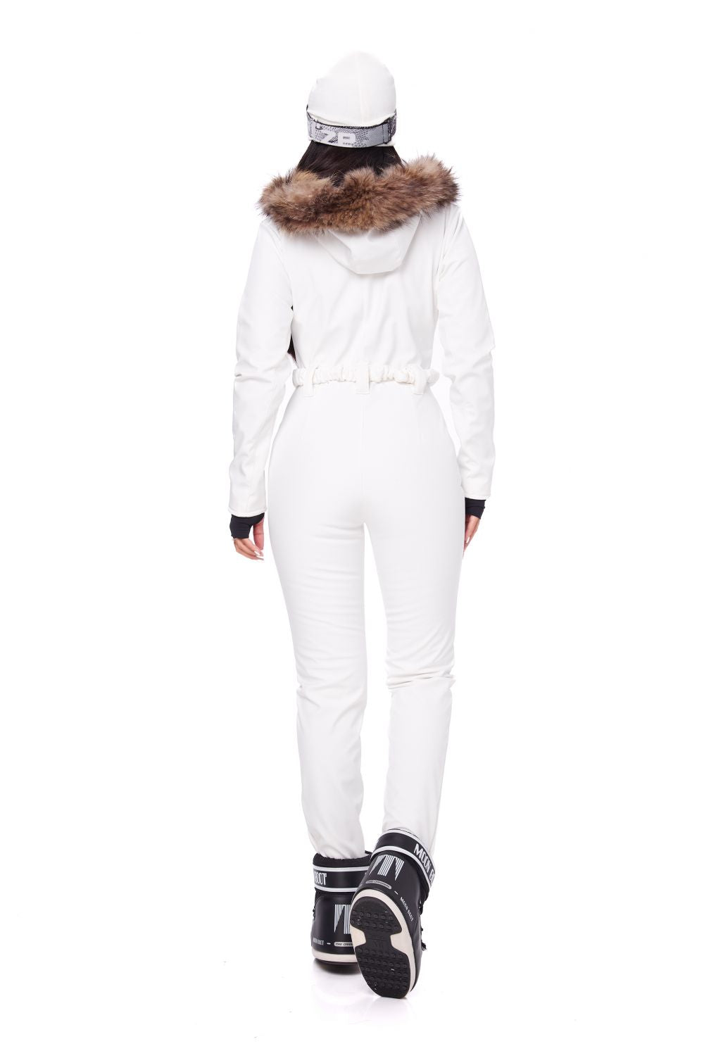 Sydona Bogas white casual ski overalls