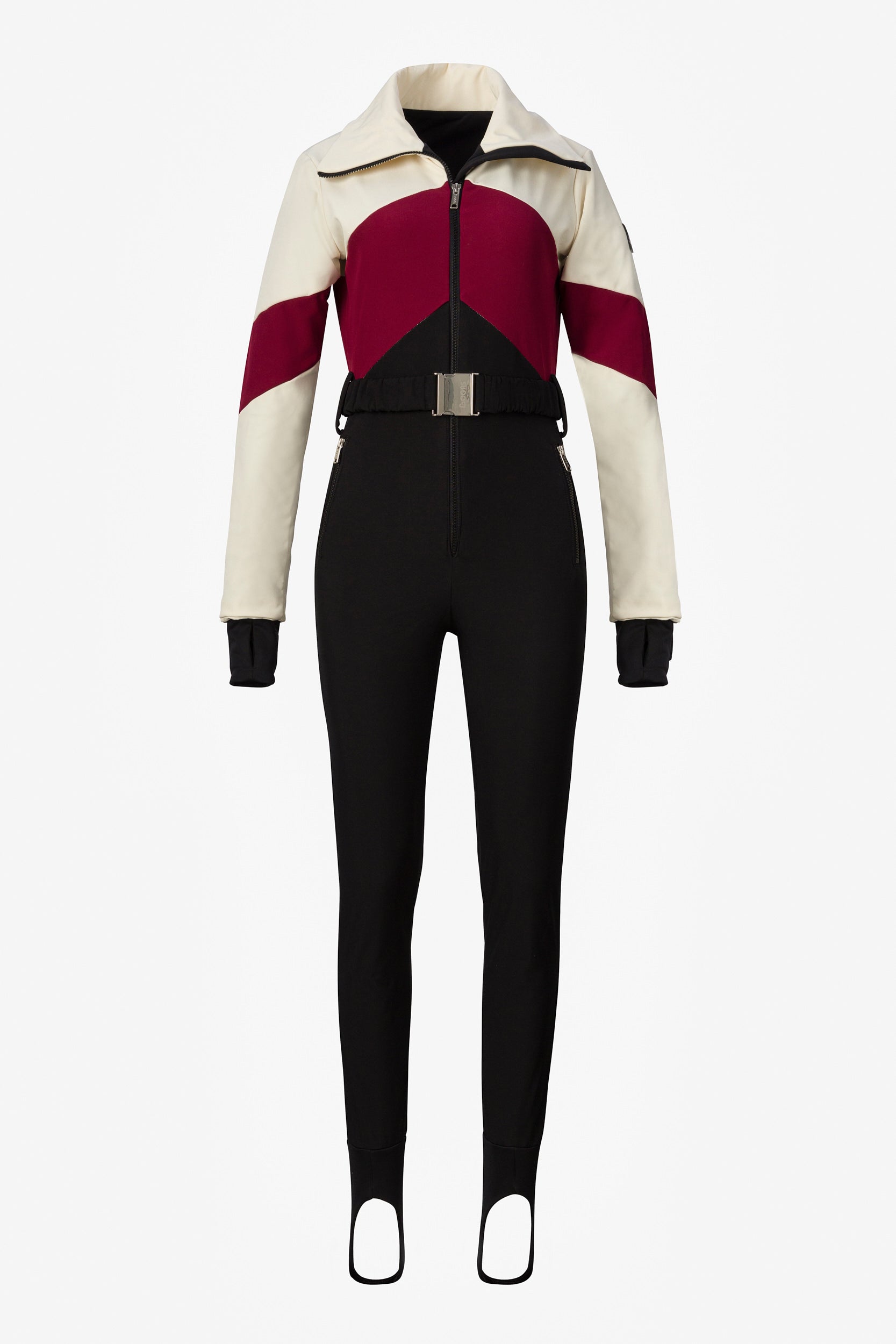 Salopeta ski casual burgundy negru Radika Bogas