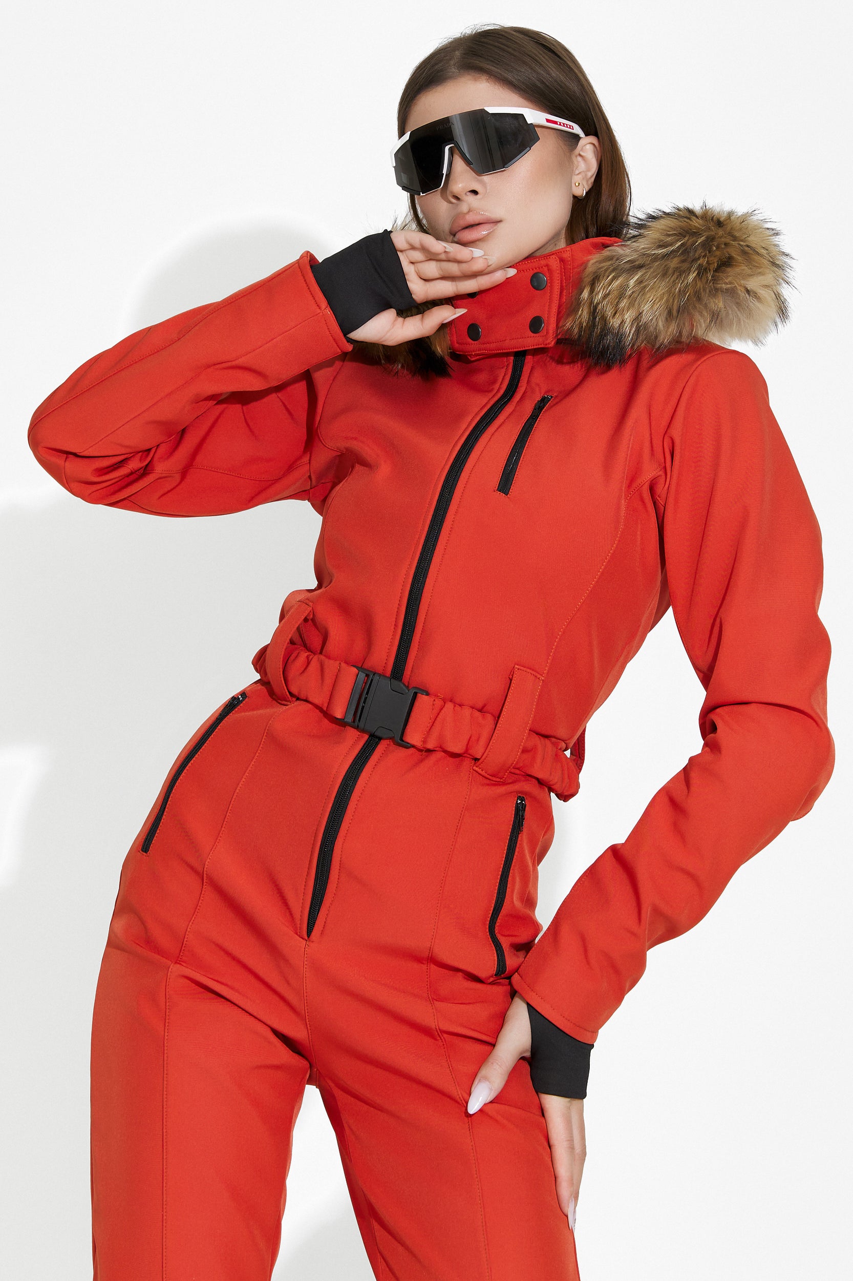 Sydona Bogas casual brick ski overalls