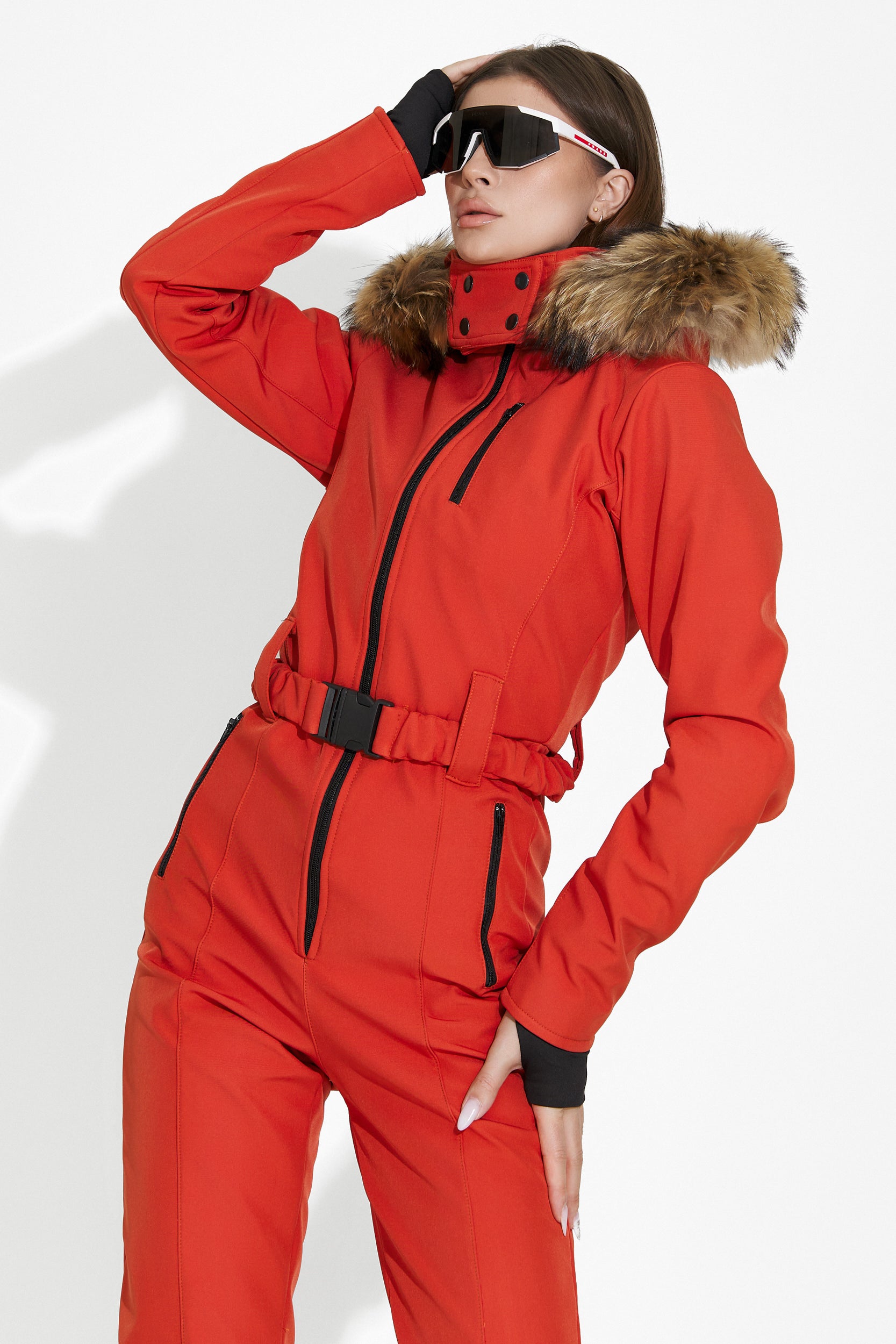 Sydona Bogas casual brick ski overalls