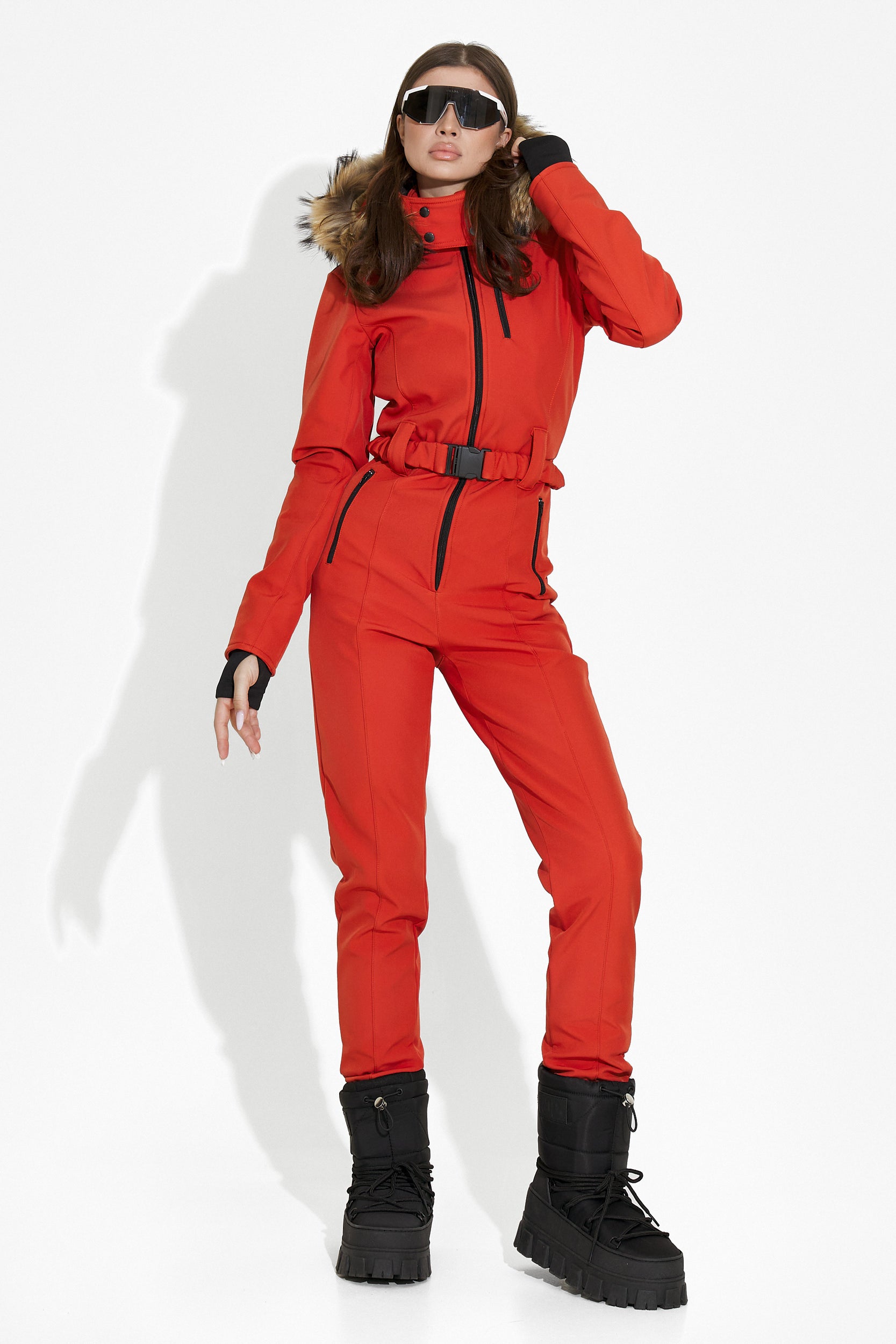 Sydona Bogas casual brick ski overalls