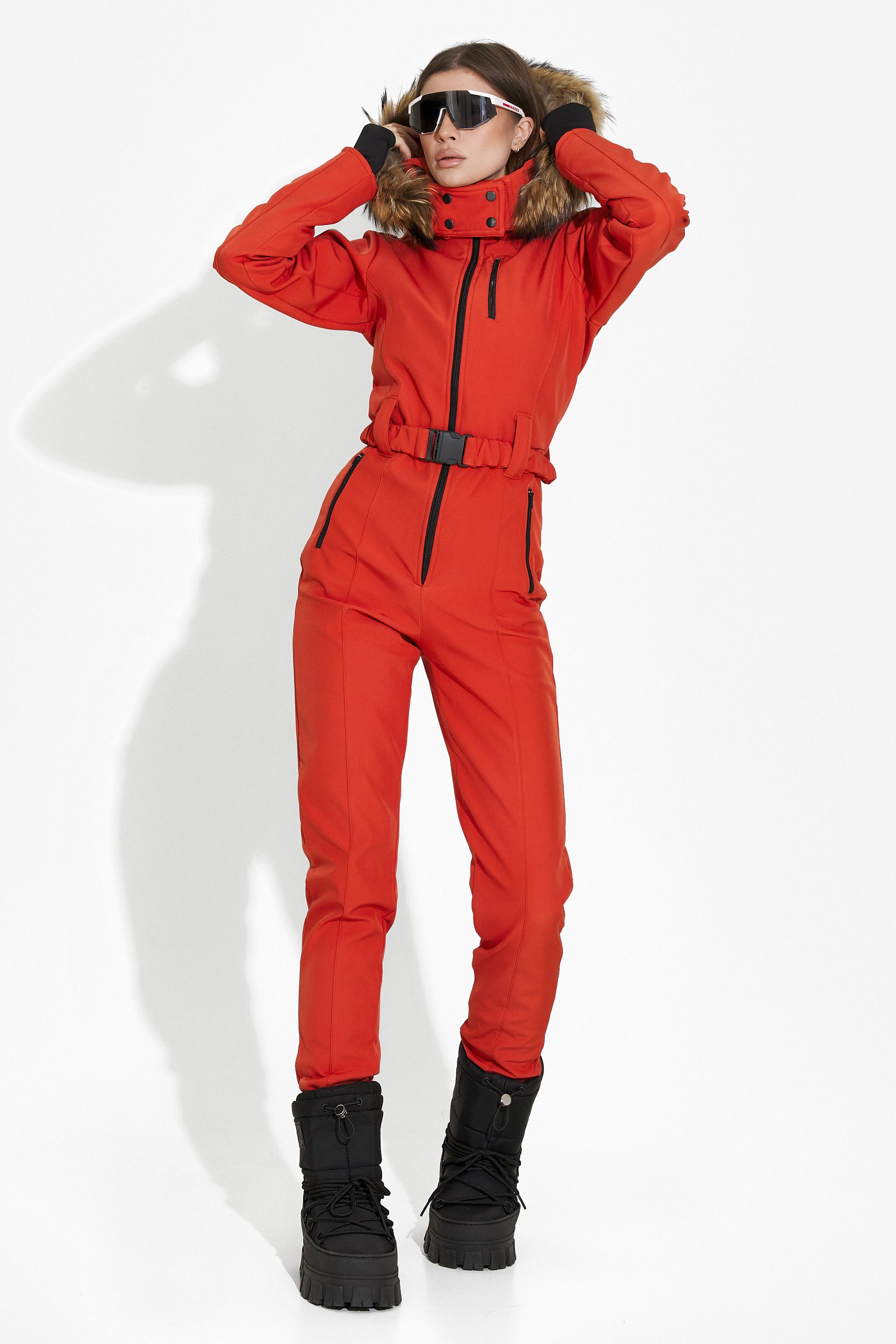 Sydona Bogas casual brick ski overalls