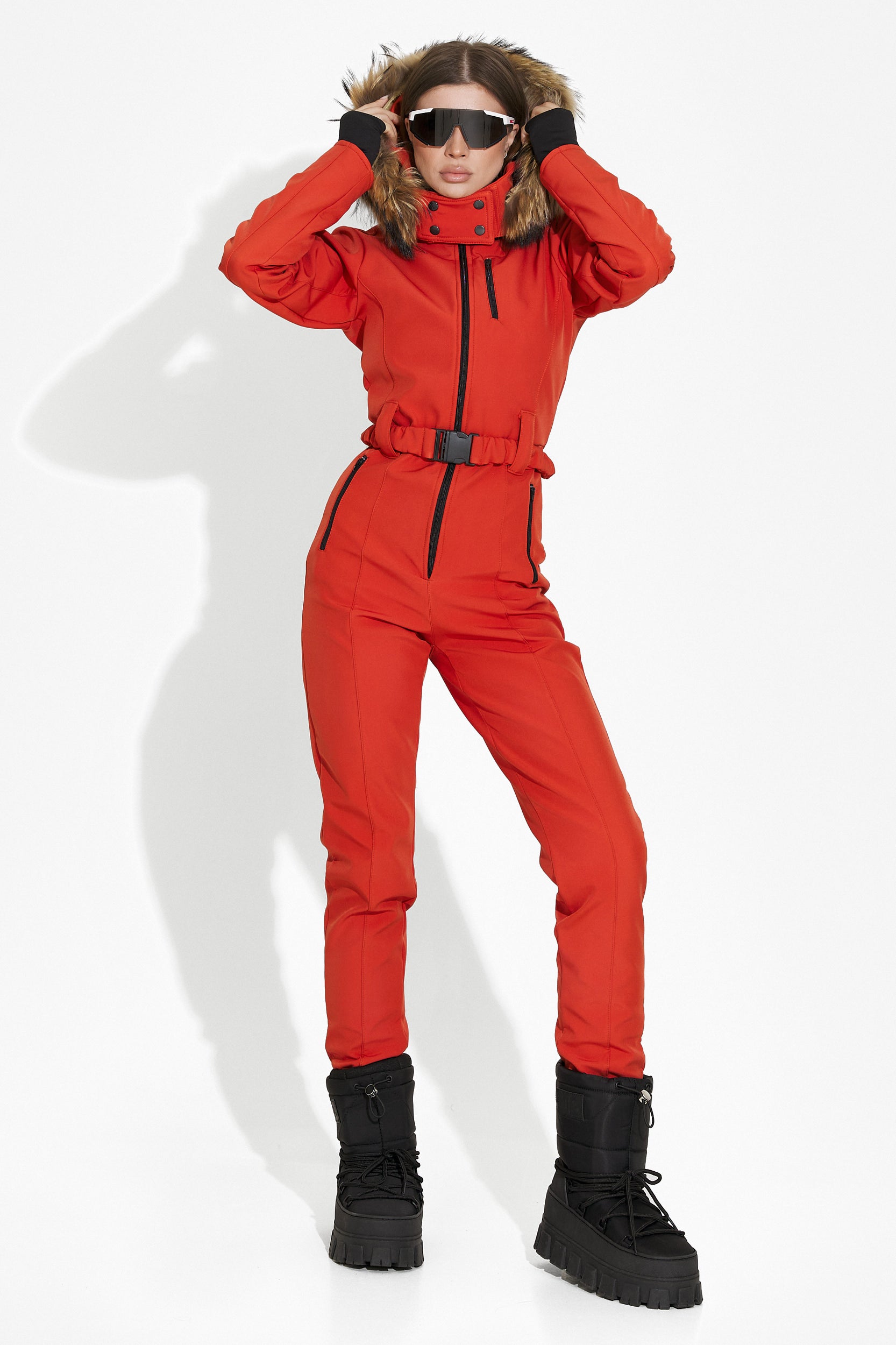 Sydona Bogas casual brick ski overalls