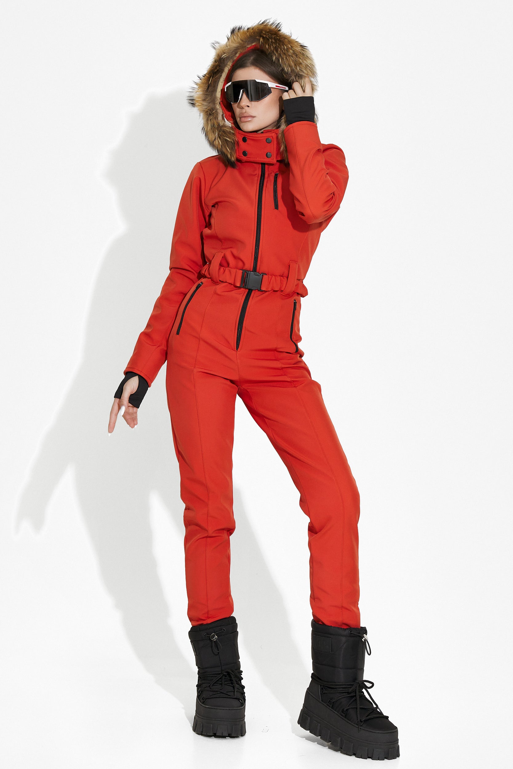 Sydona Bogas casual brick ski overalls