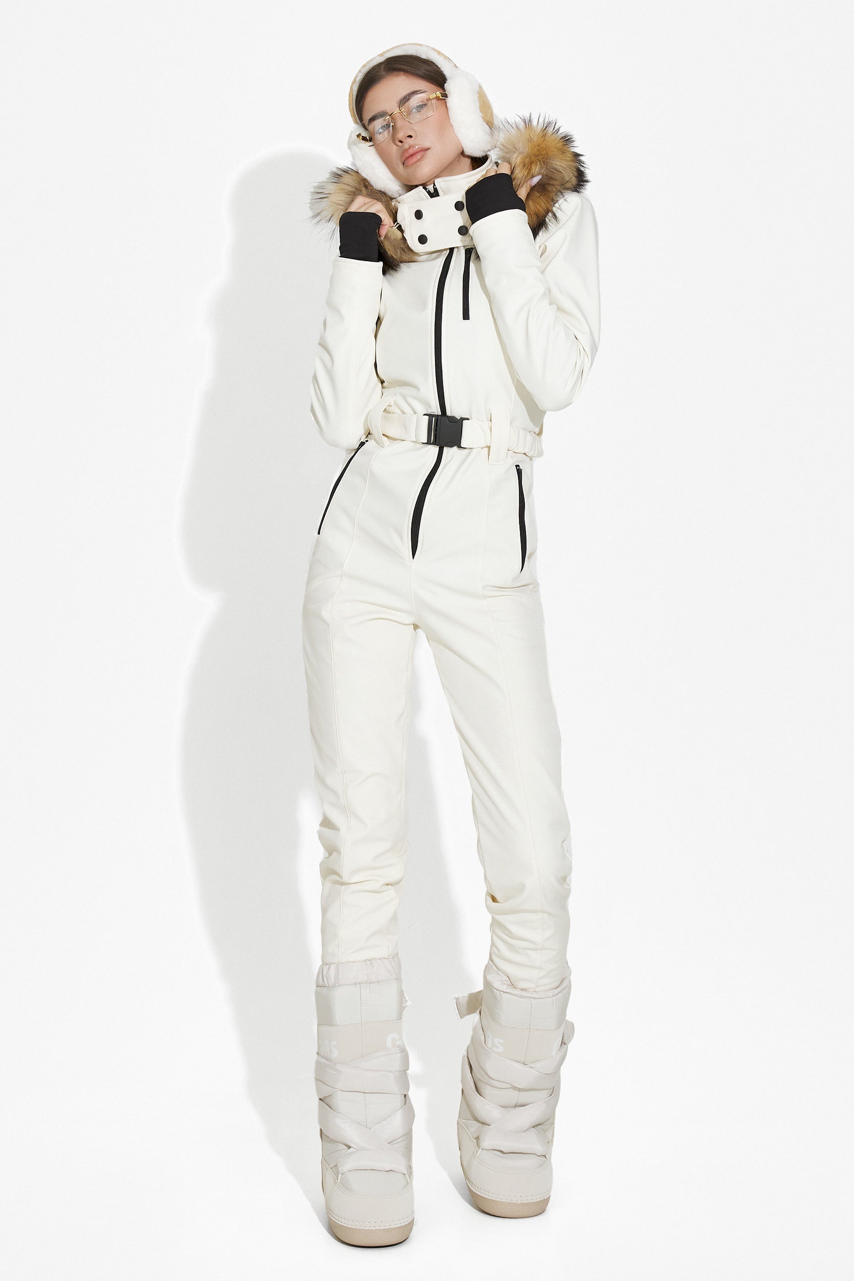 Cream casual ski jumpsuit Sydona Bogas