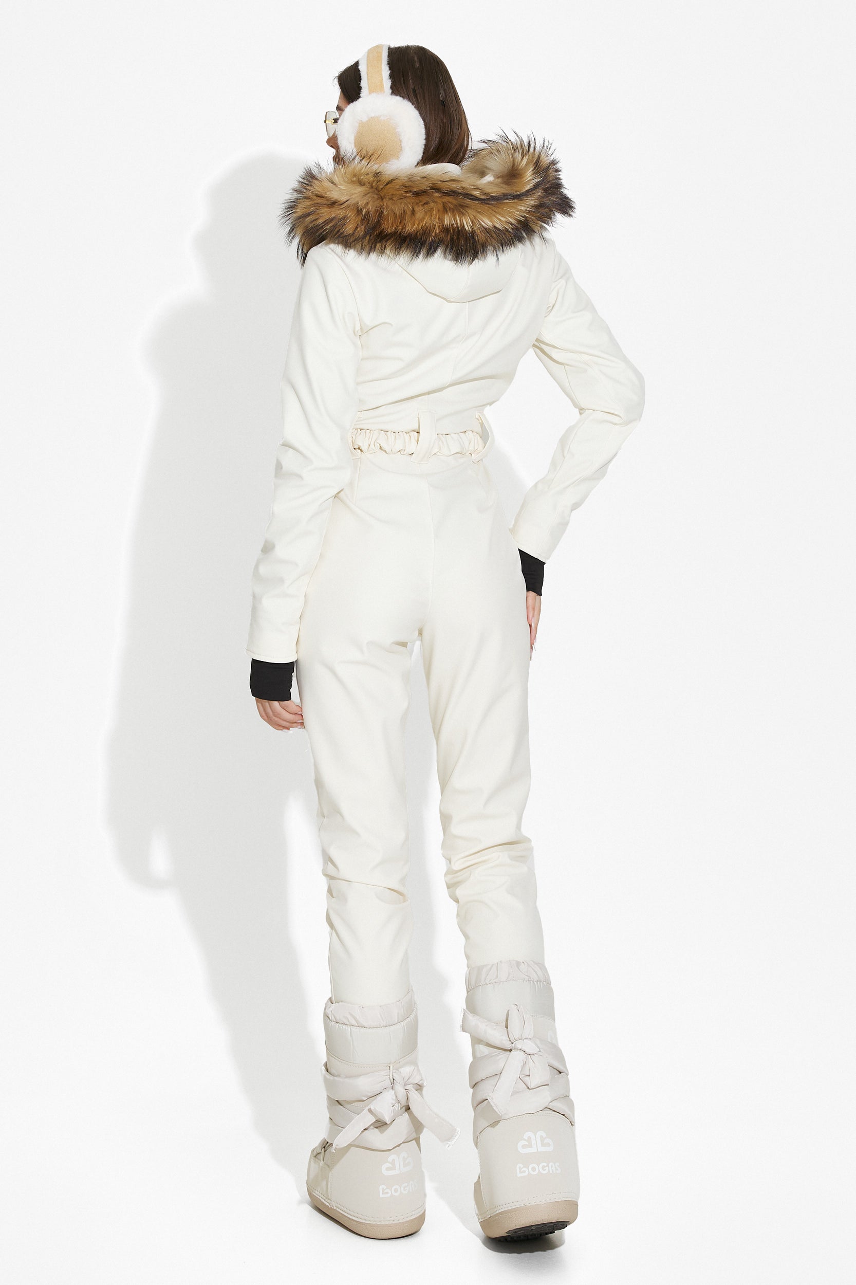 Cream casual ski jumpsuit Sydona Bogas