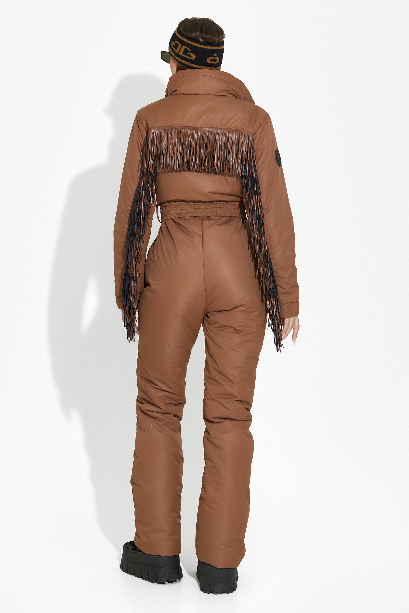 Ritanya Bogas brown casual ski overalls