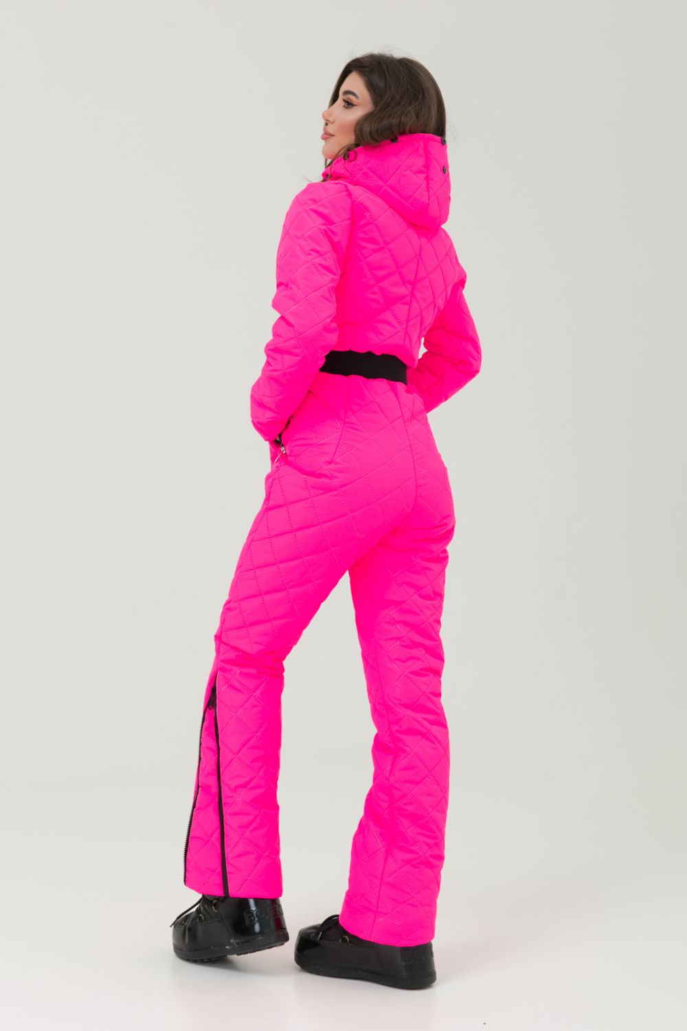 Neon pink casual ski overalls Neshom Bogas