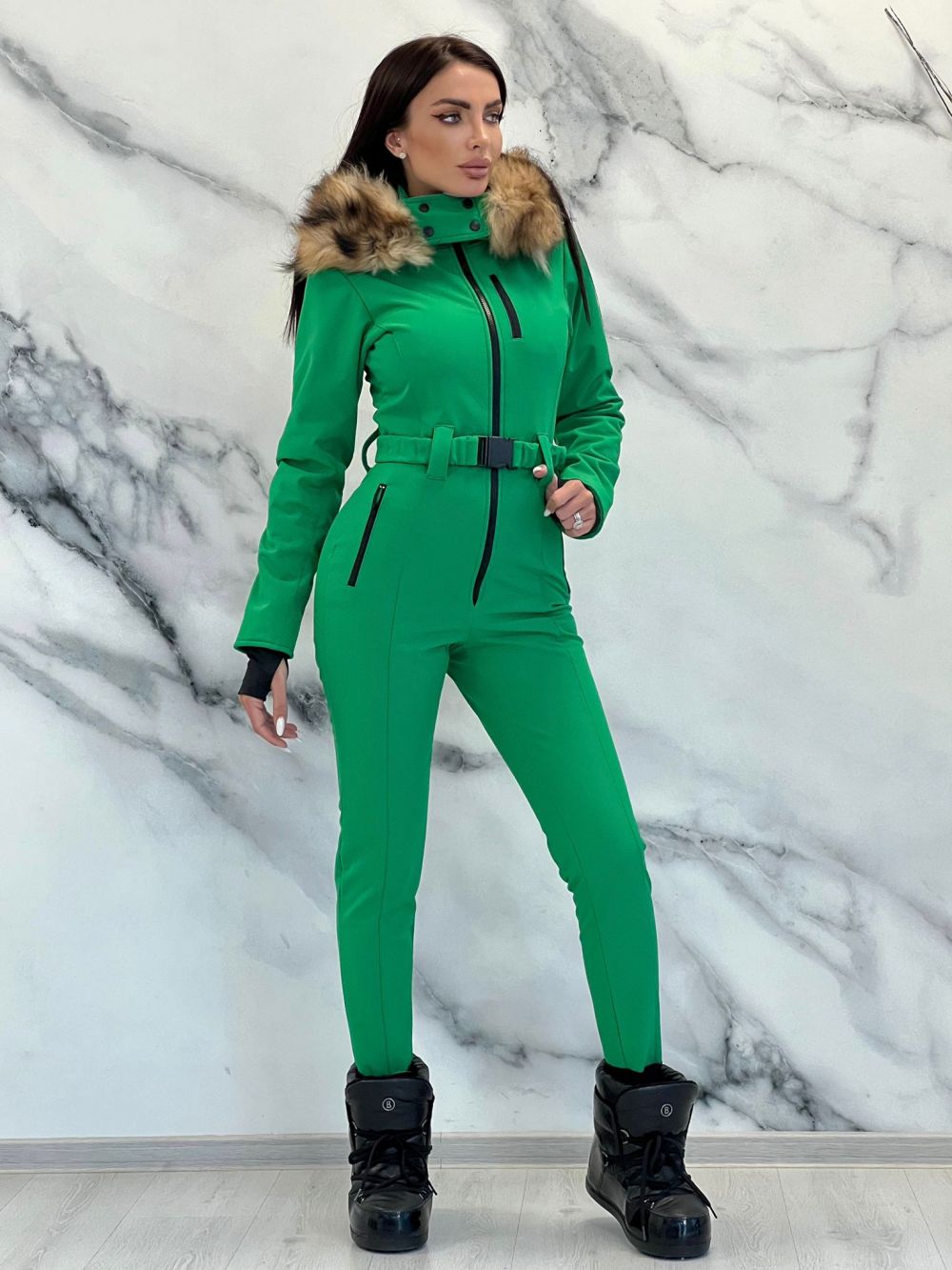 Salopeta ski casual verde inchis Sydona Bogas