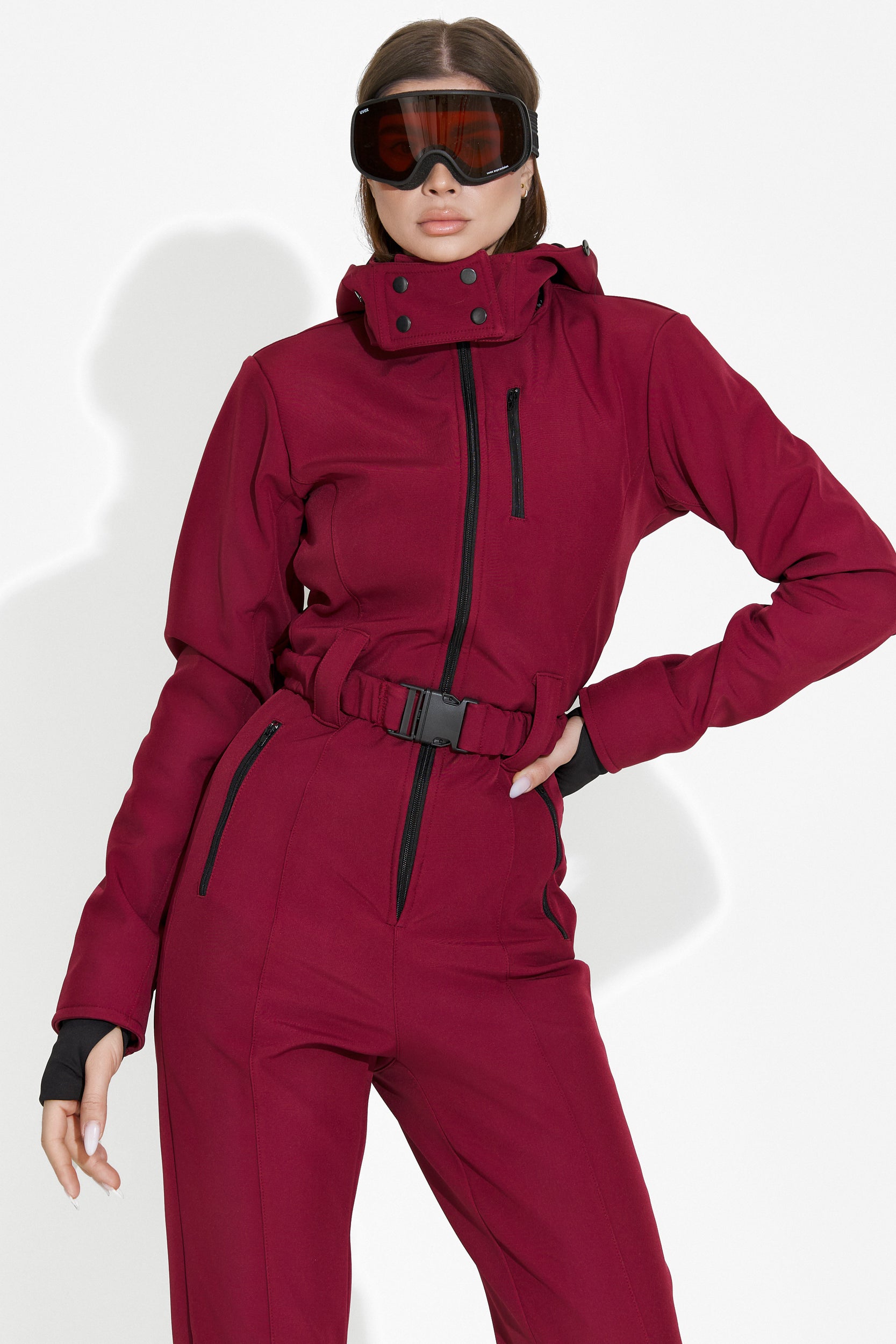 Anodys Bogas casual burgundy ski overalls