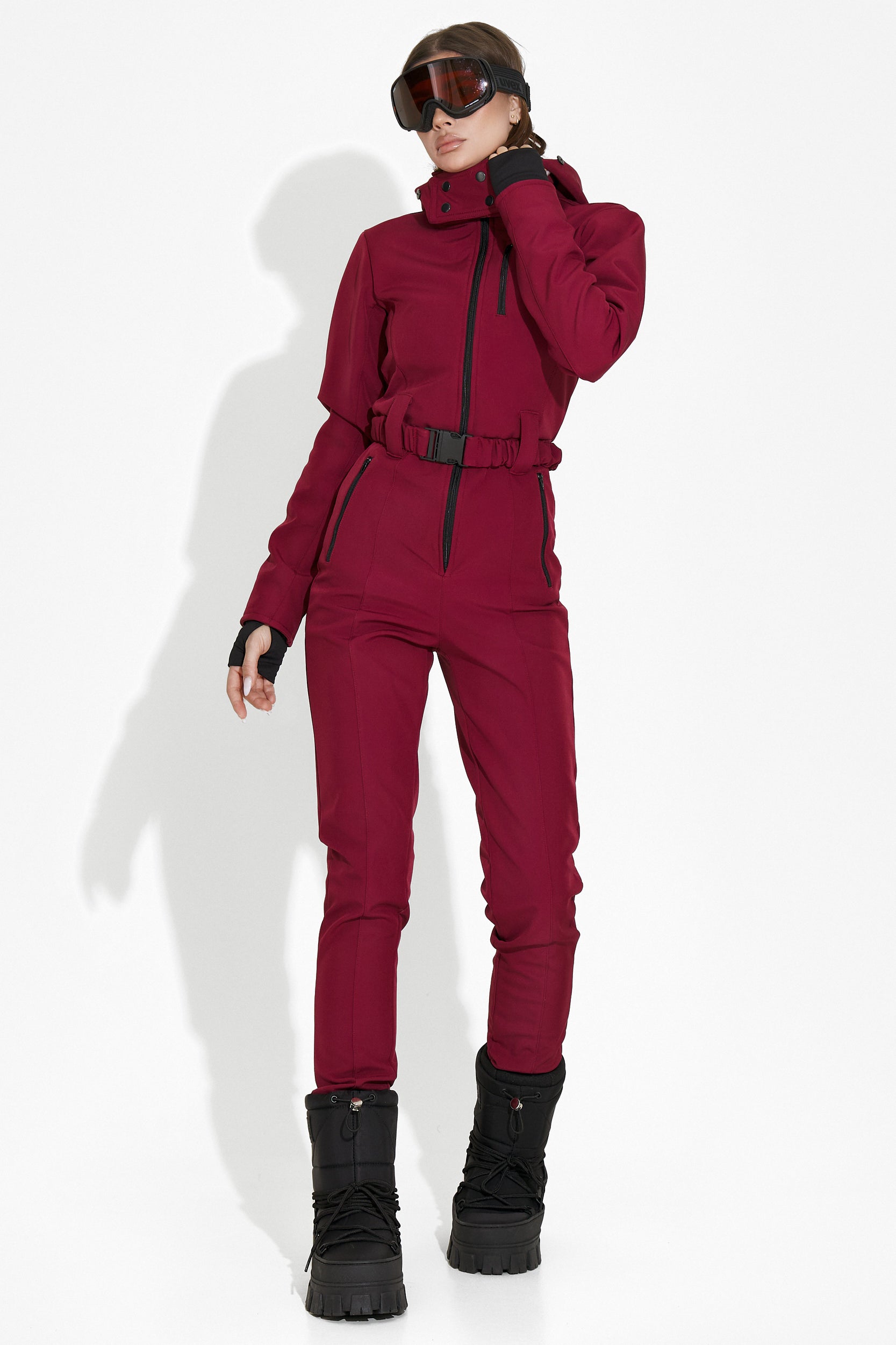 Anodys Bogas casual burgundy ski overalls