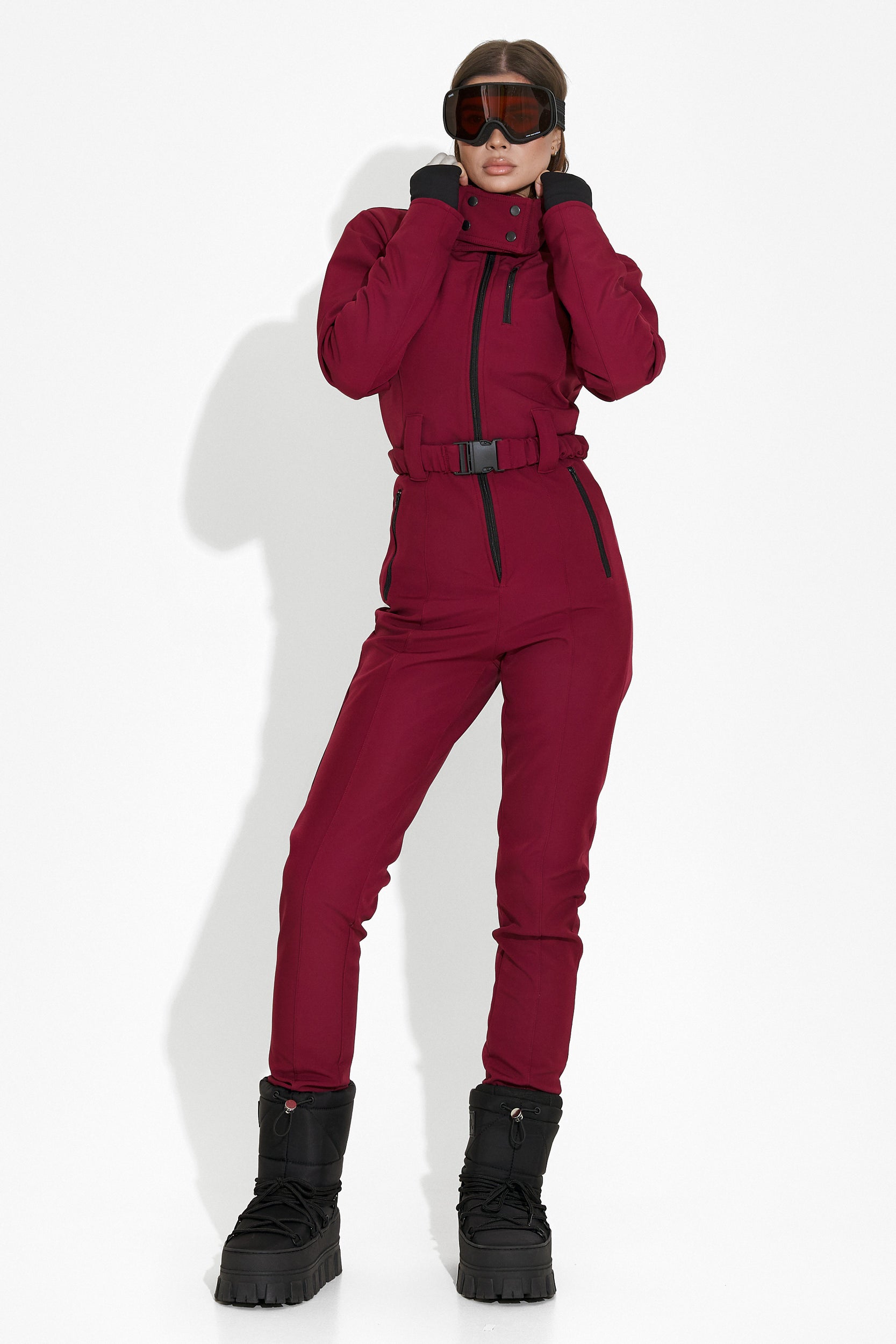 Anodys Bogas casual burgundy ski overalls