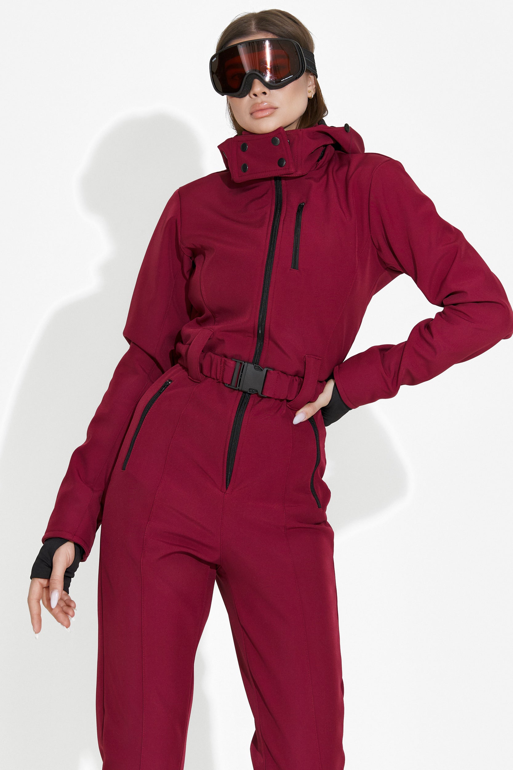 Anodys Bogas casual burgundy ski overalls