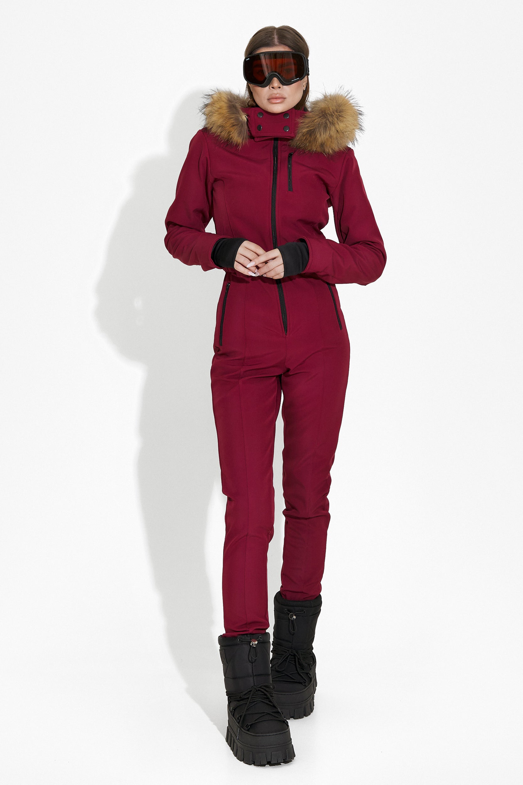 Casual burgundy ski overall Sydona Bogas