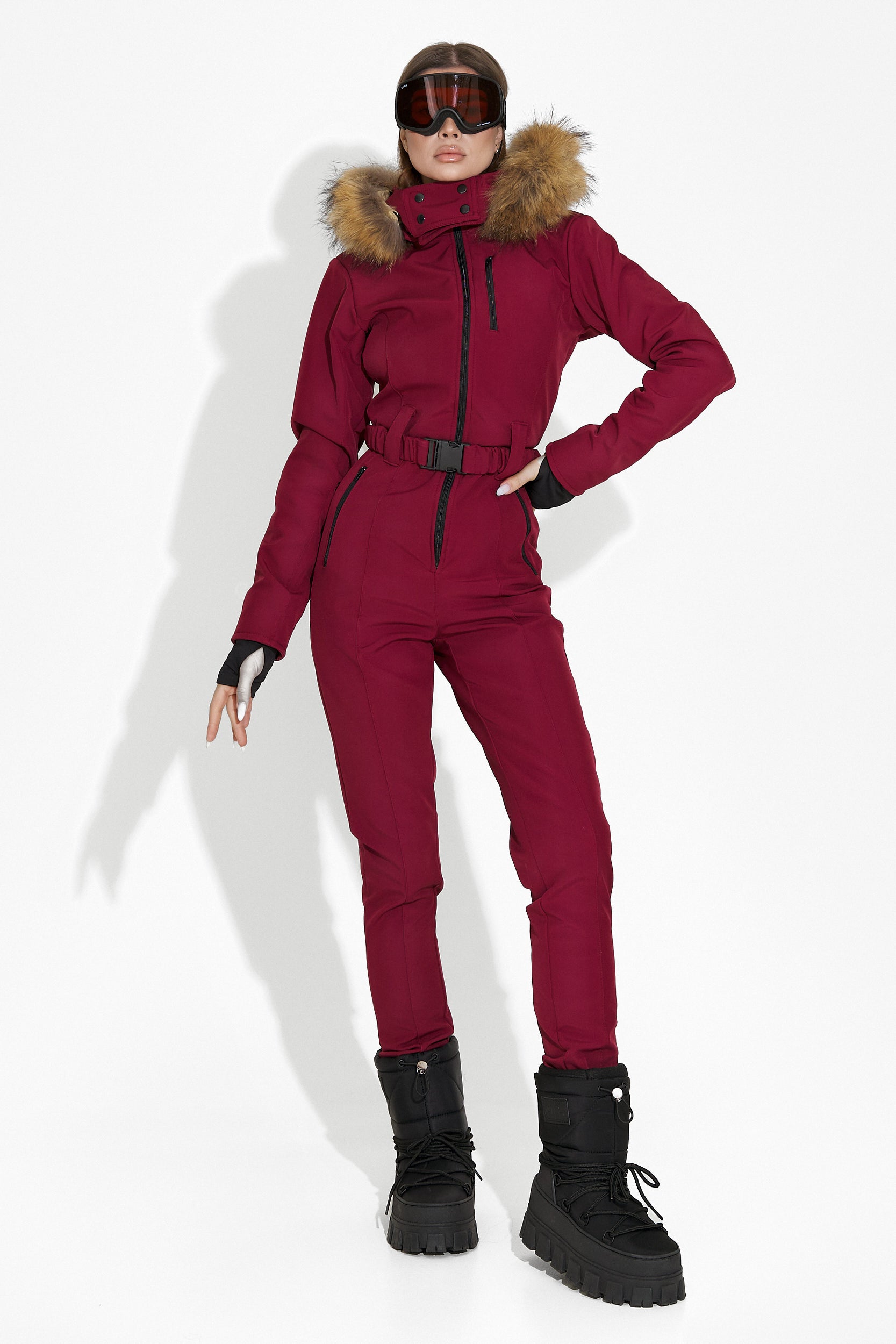 Casual burgundy ski overall Sydona Bogas