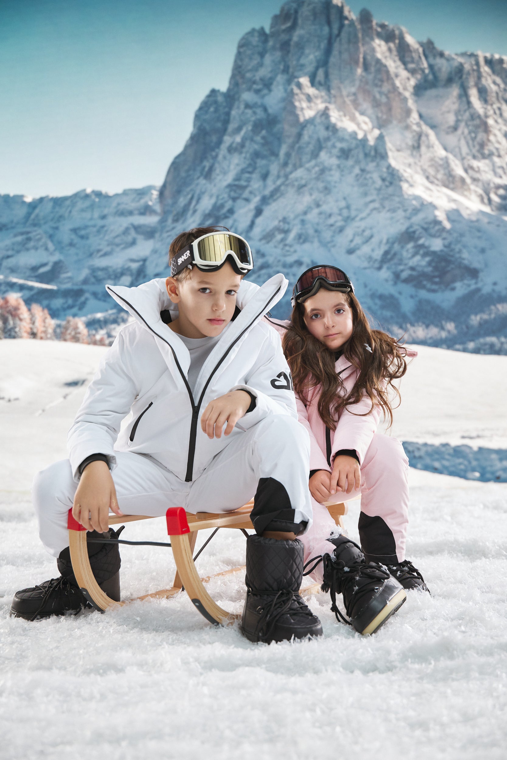 White children's ski jumpsuit Abenia Bogas