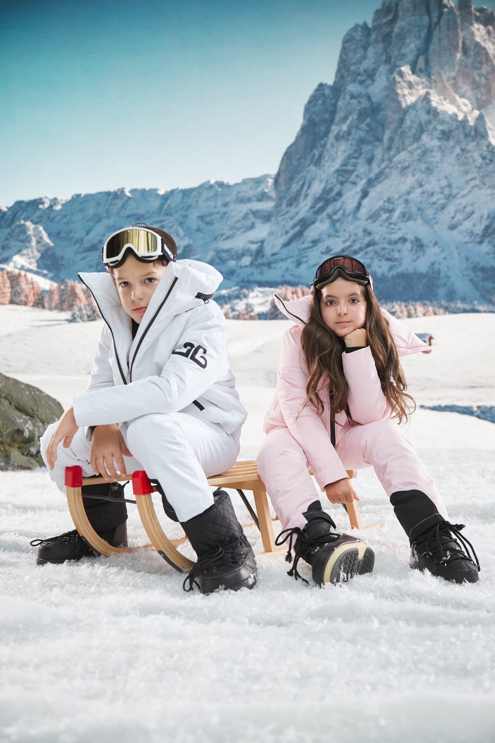 White children's ski jumpsuit Abenia Bogas