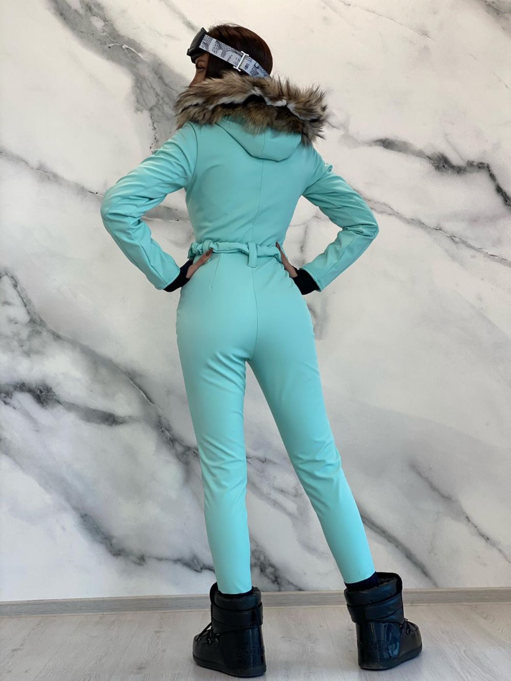 Sydona Bogas blue casual ski overalls