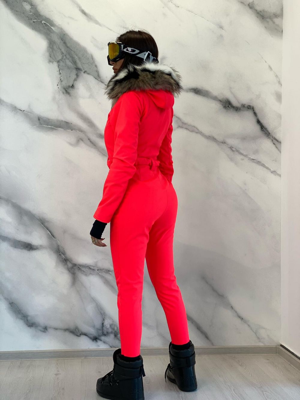 Sydona Bogas orange casual ski overalls