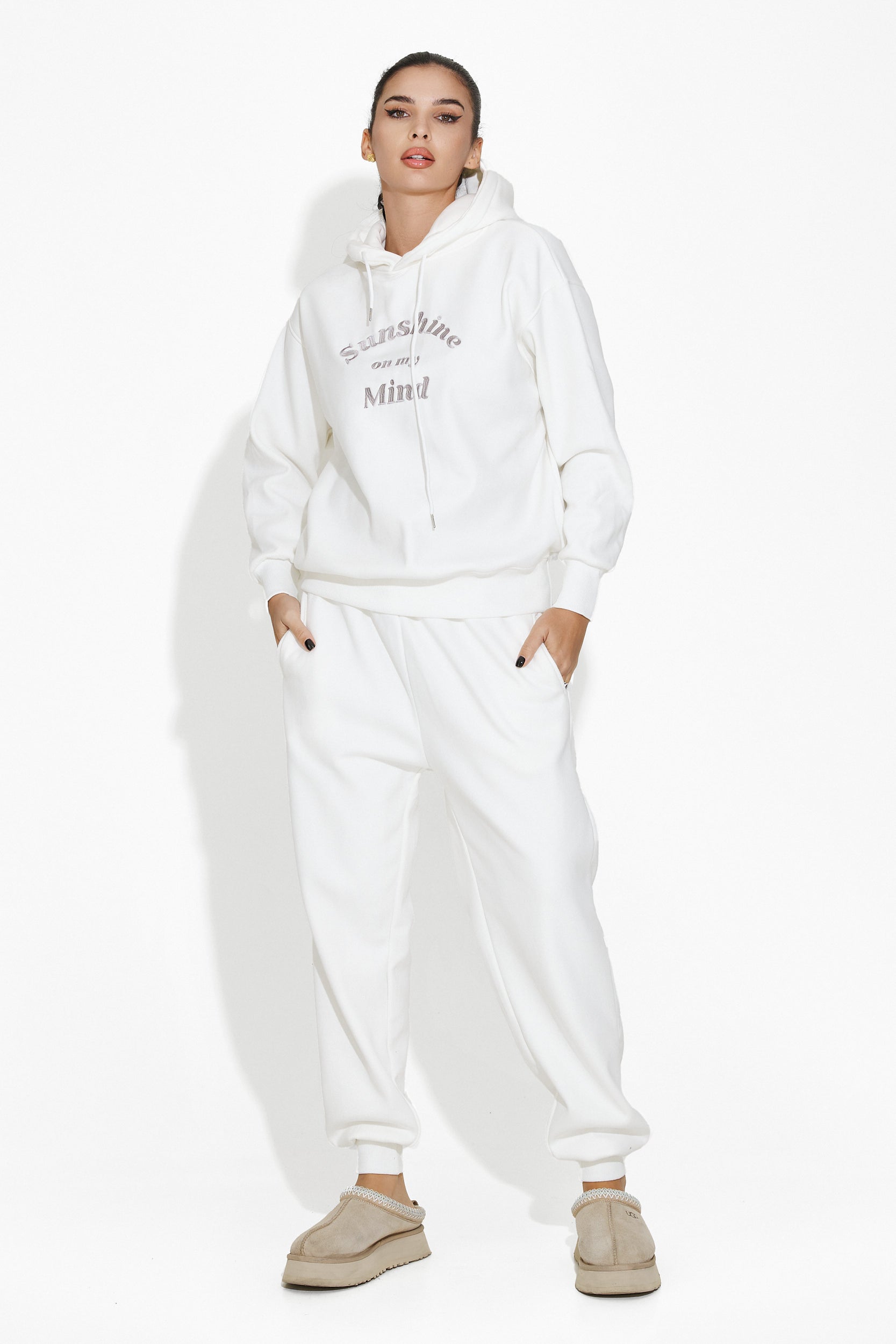 Divesa Bogas white casual women's tracksuit