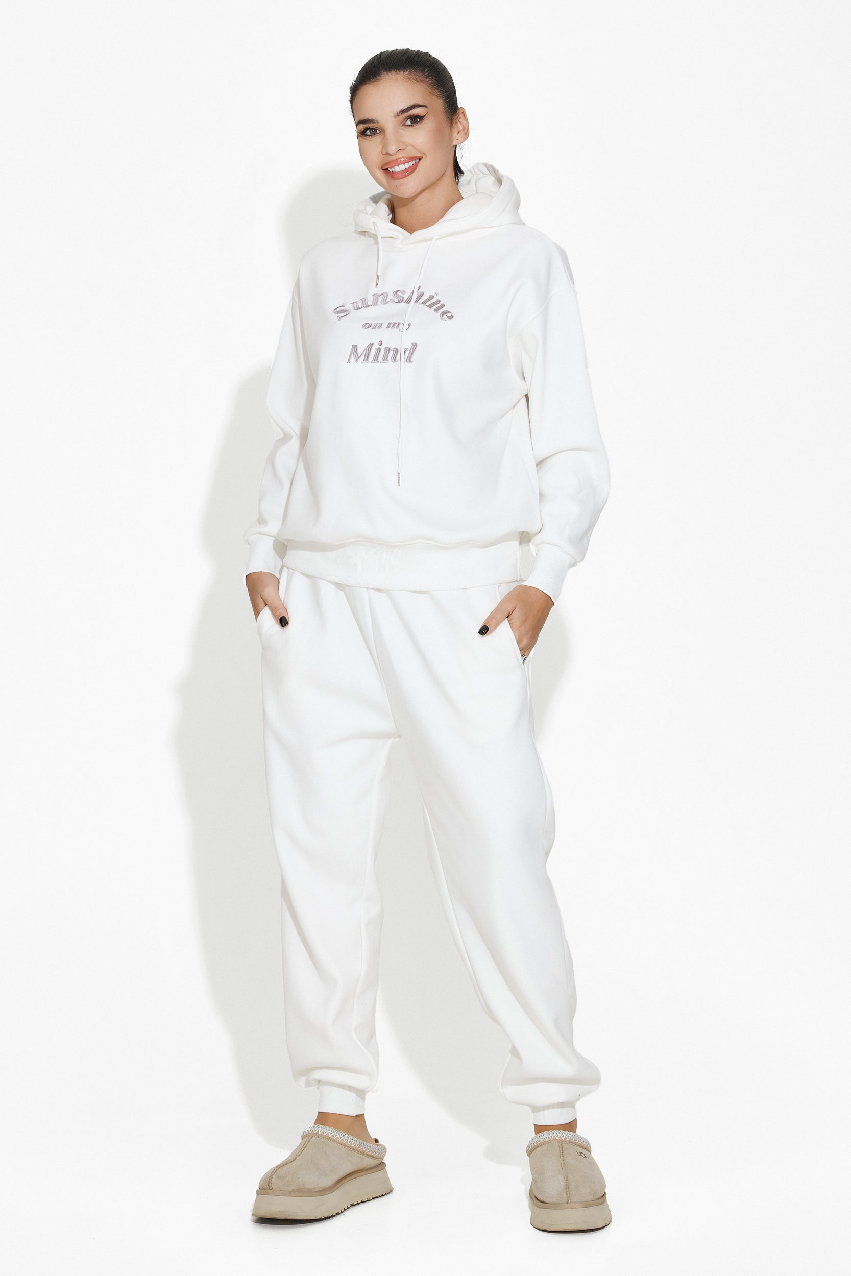 Divesa Bogas white casual women's tracksuit