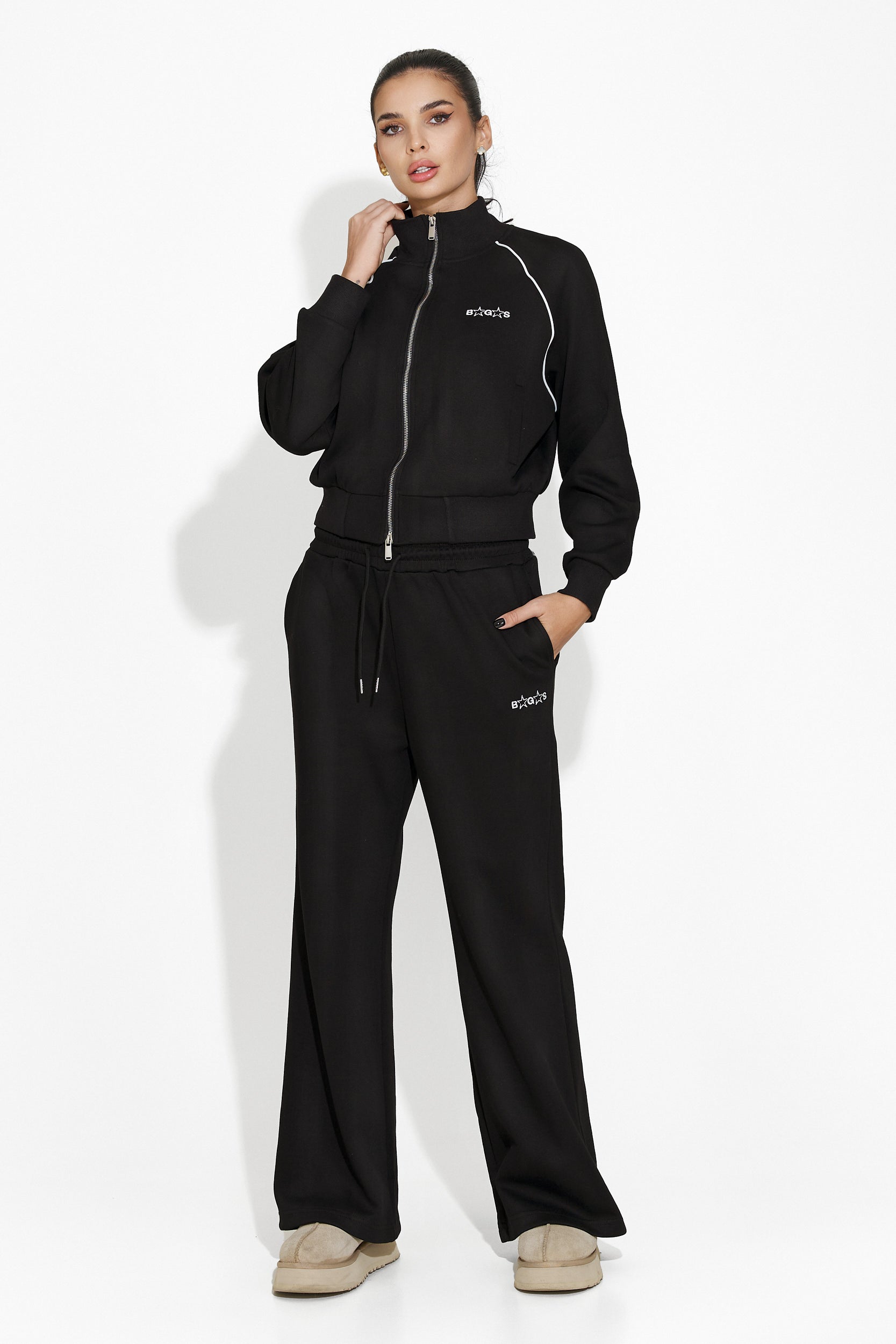 Mariema Bogas black casual women's tracksuit