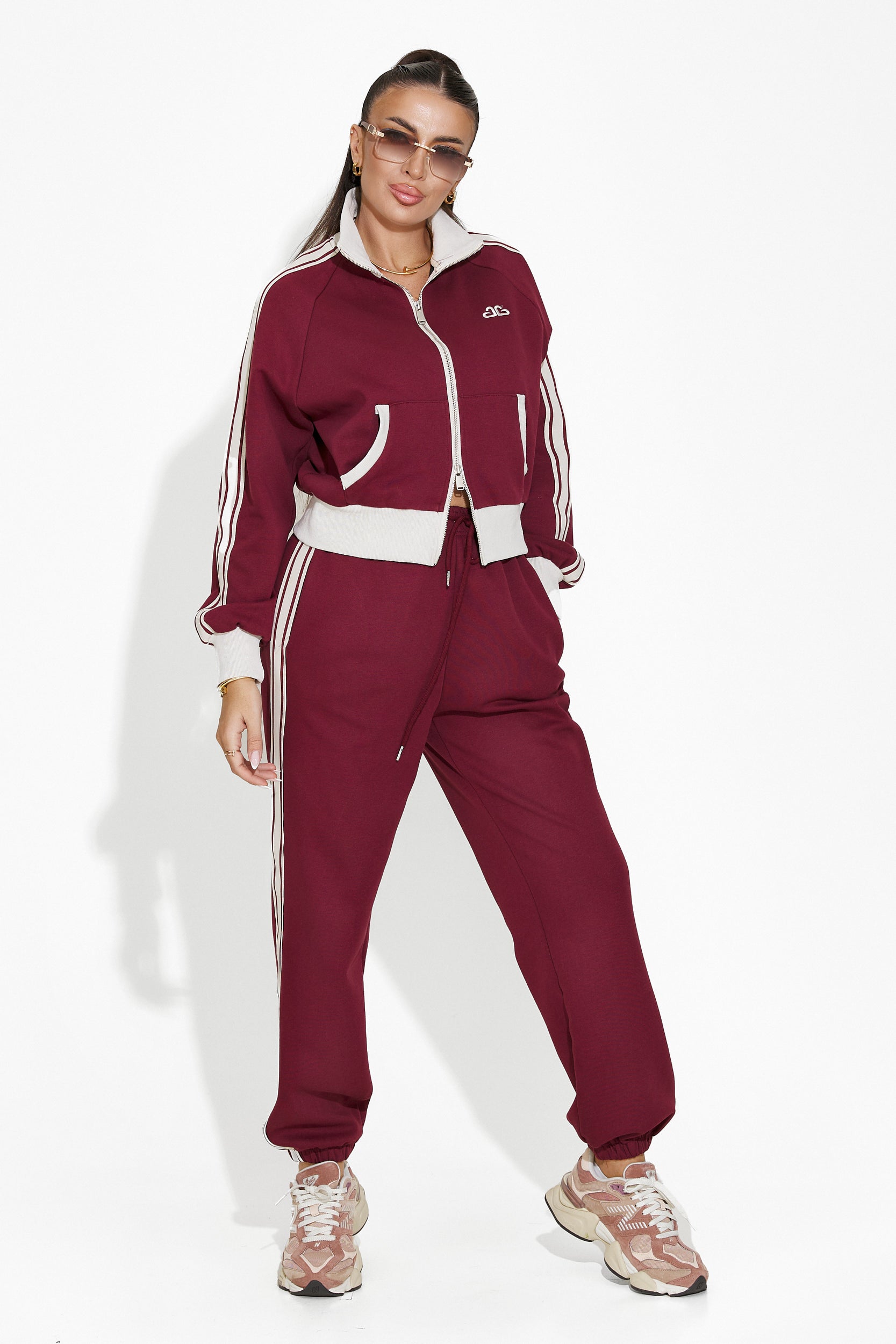 Trening dama casual burgundy Taisha Bogas